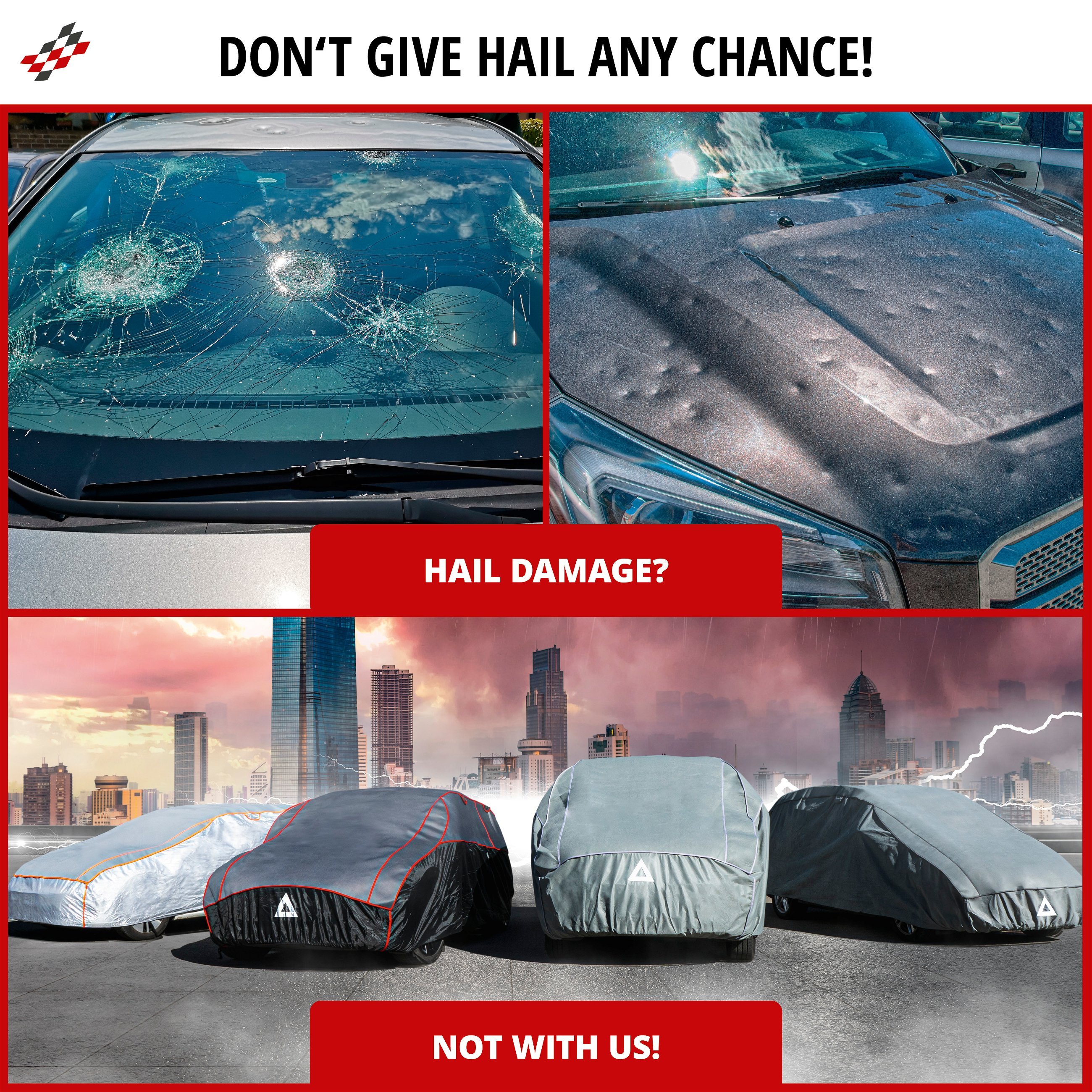 Car hail protection tarpaulin Hybrid UV Protect SUV size M