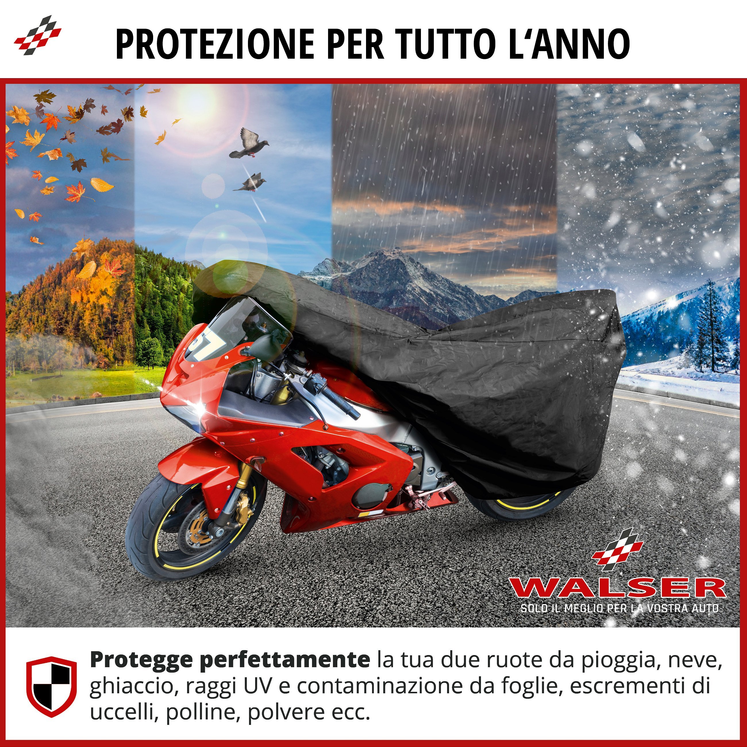 Garage per motociclette Dimensioni sportive M PVC - 215 x 95 x 120 cm nero