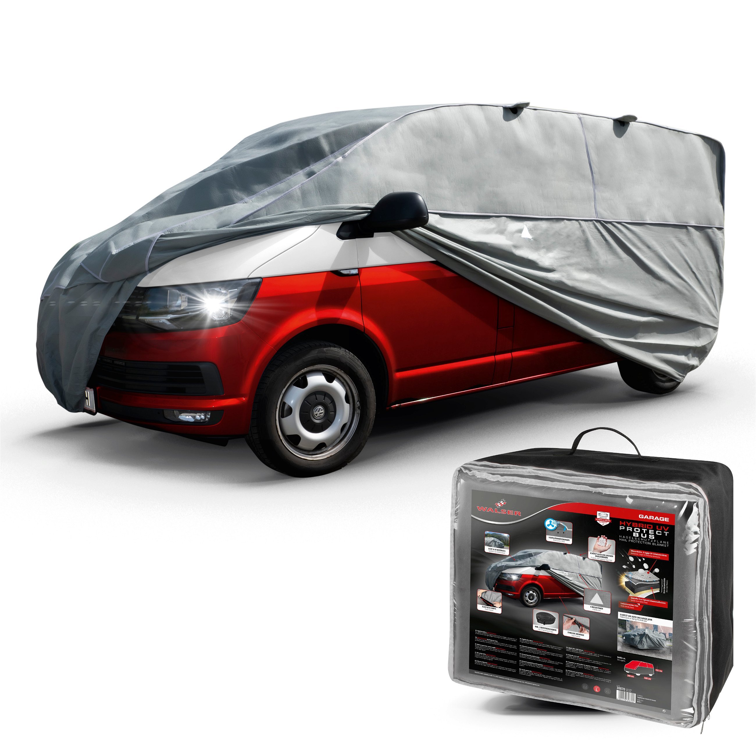 Bus Hagelschutzplane Hybrid UV Protect, Transporter-Hagelschutzgarage Größe L