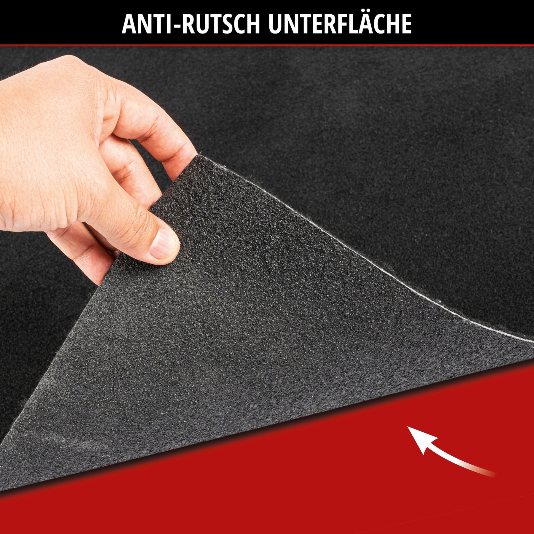 Auto-Teppich Cutty, zuschneidbare Meterware 150x100 cm schwarz
