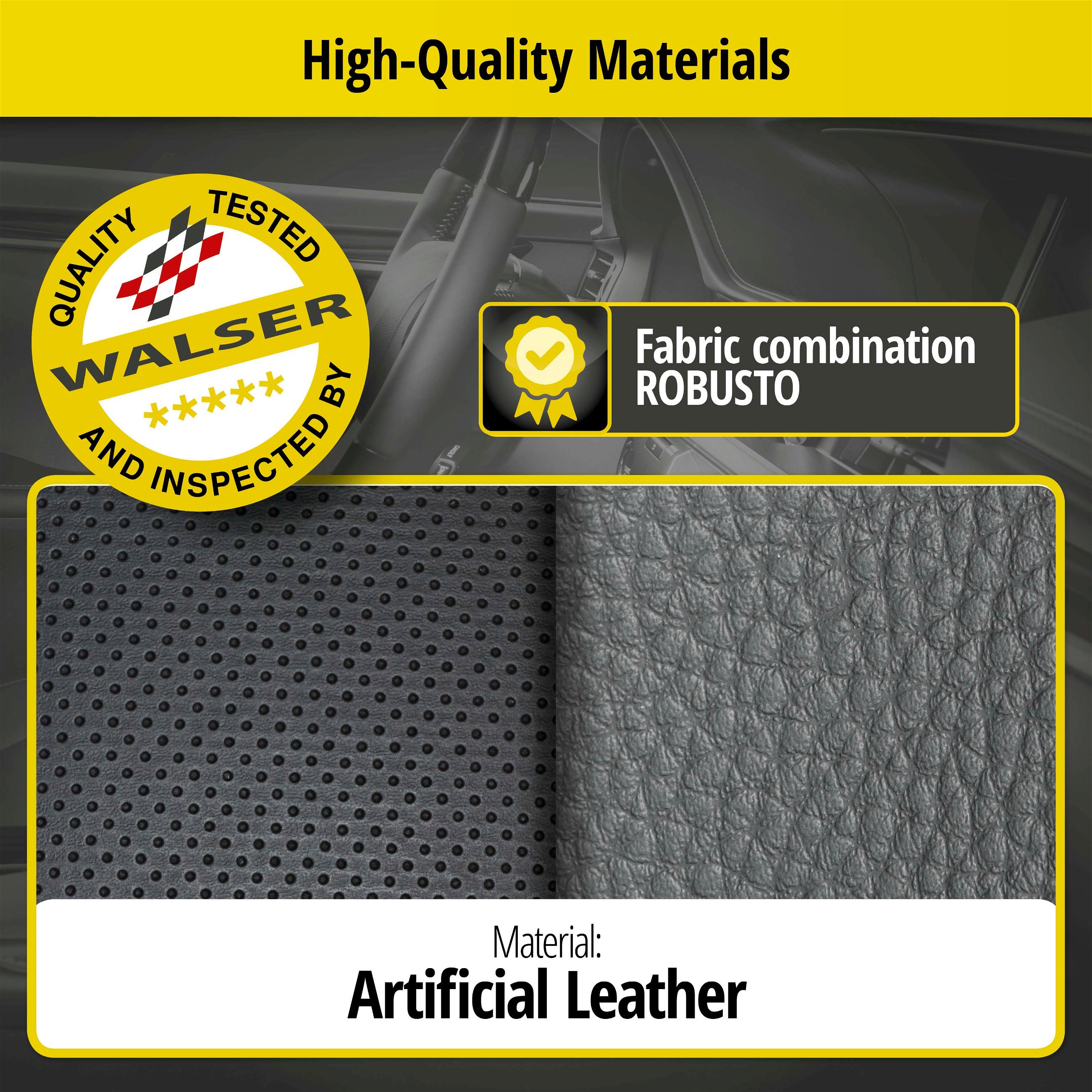 Seat Cover Robusto for VW Up 08/2011-Today, 1 rear seat cover for normal seats
