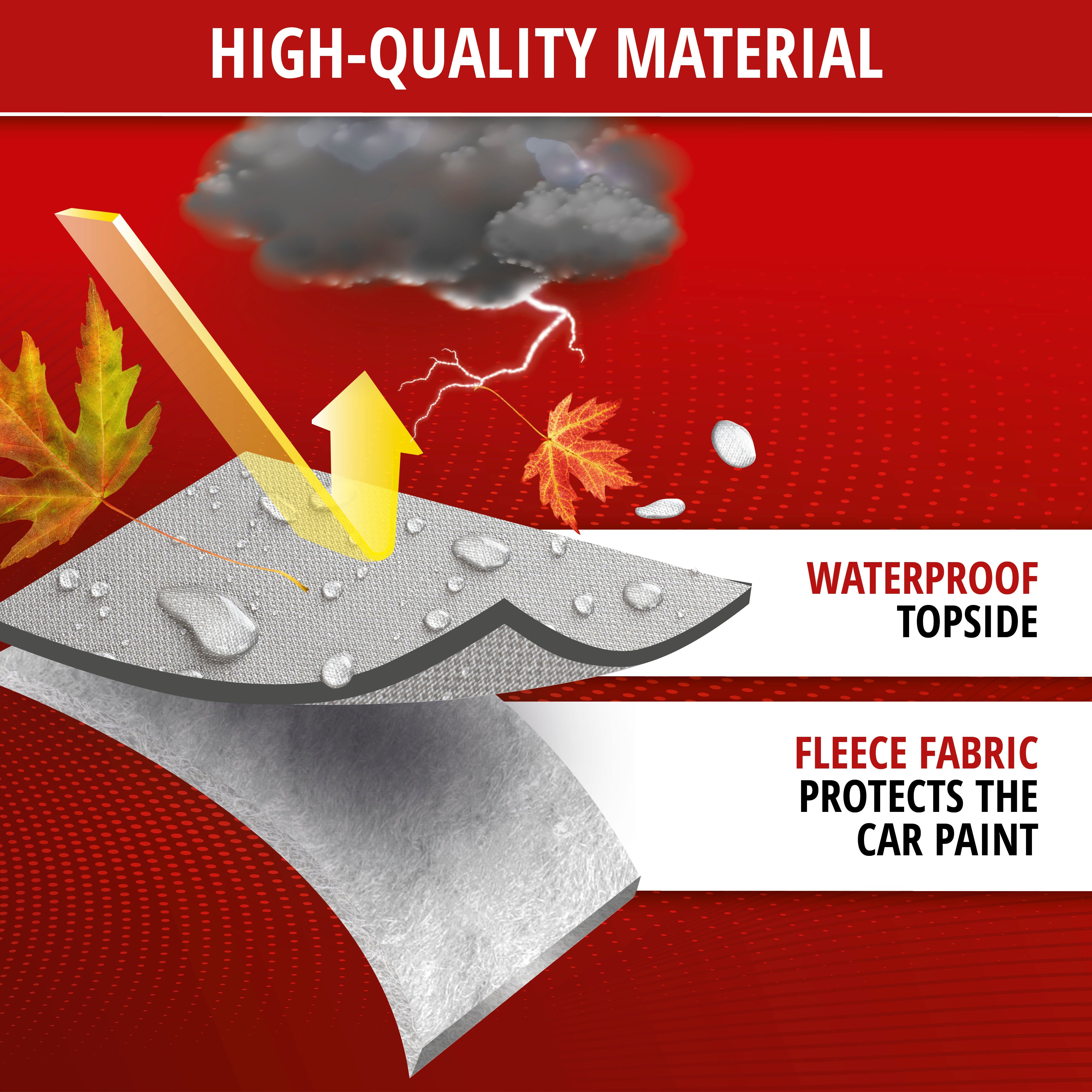 Car tarpaulin All Weather Light half garage size M light grey