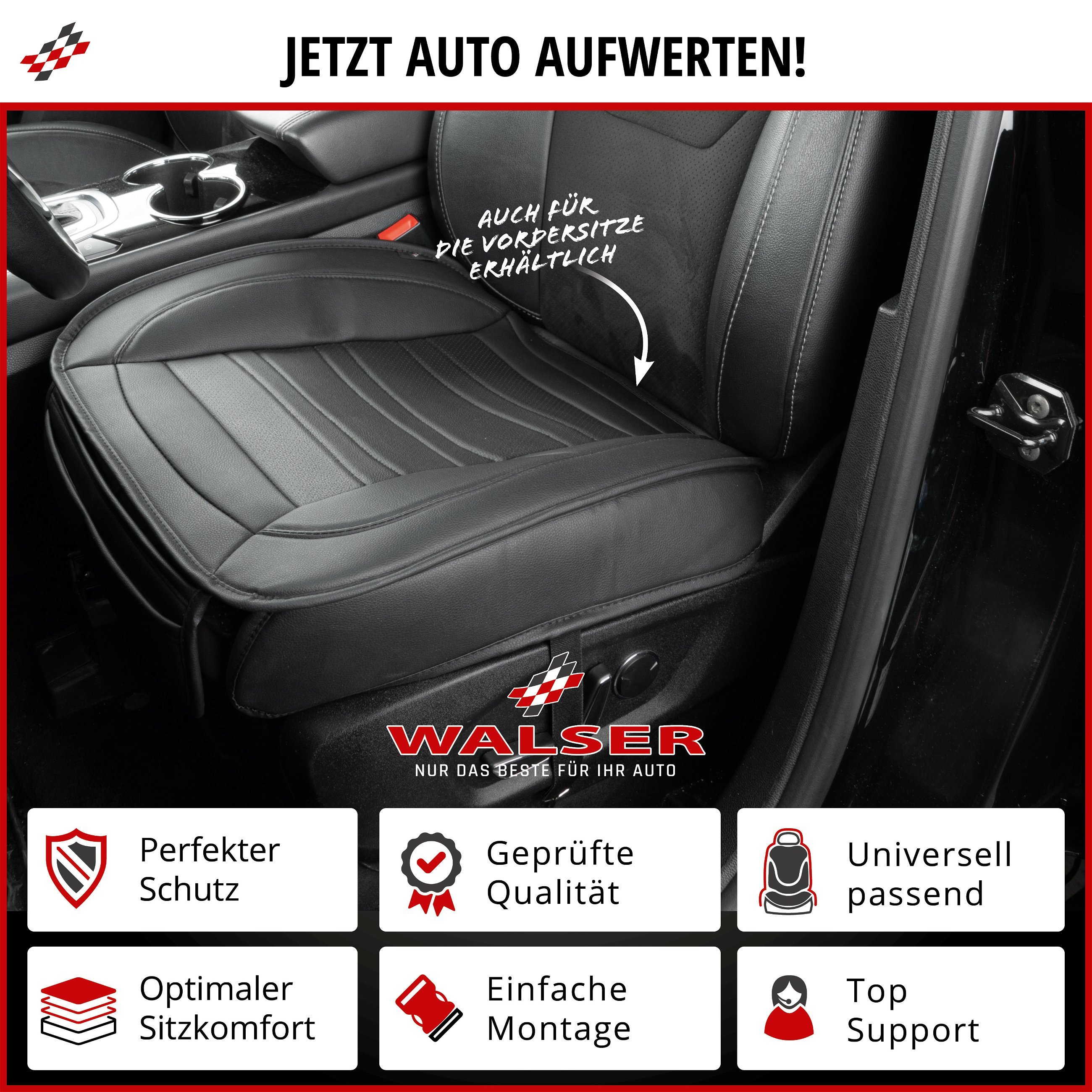 Walser Auto-Sitzaufleger Grafis, Auto-Sitzauflage, Sitzschoner-PKW  universal, Autositzschoner, Auto-Schutzunterlage, Sitzschoner-LKW  schwarz/blau : : Auto & Motorrad