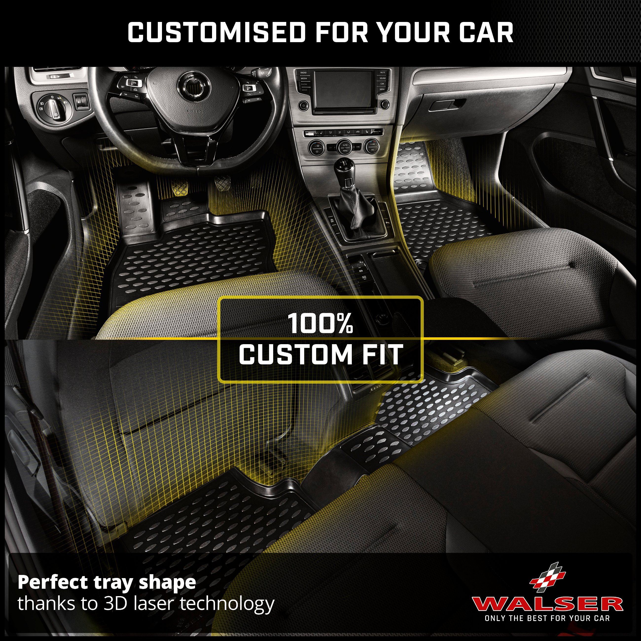 XTR Rubber Mats for VW Caddy Life 2004-2015