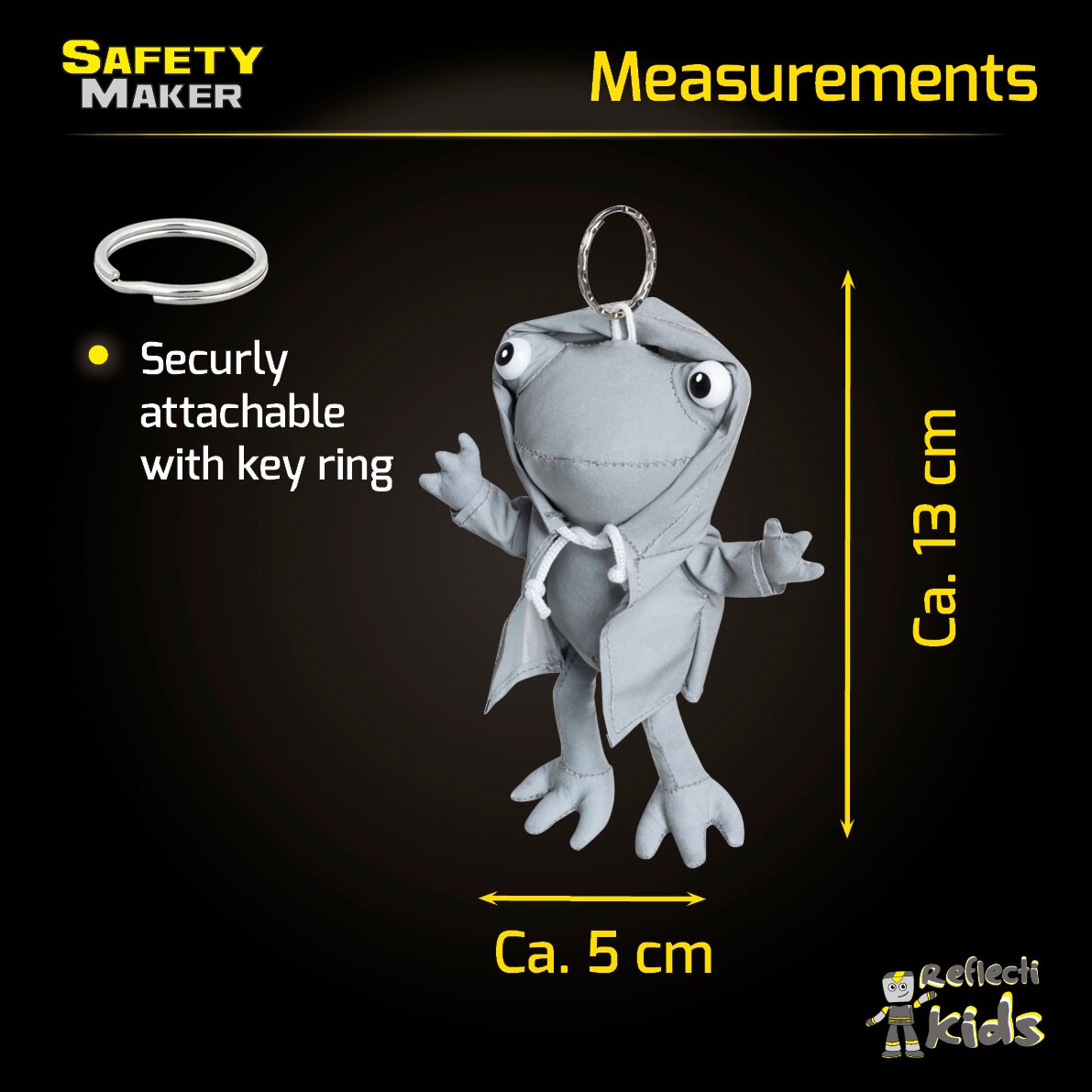 Safety Maker Soft Pendant Froggy silver reflective
