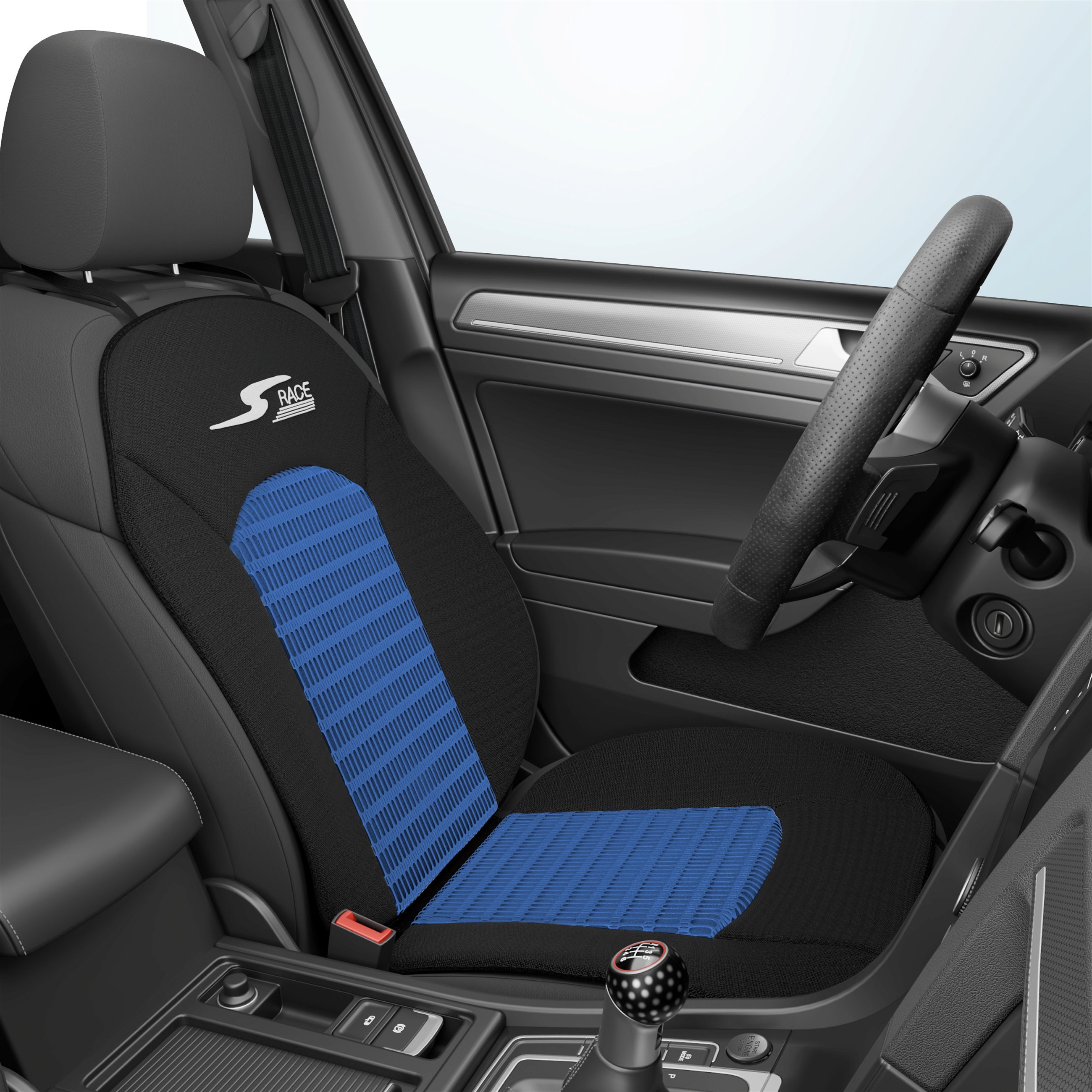 PKW Sitzauflage S-Race, Auto-Sitzaufleger blau