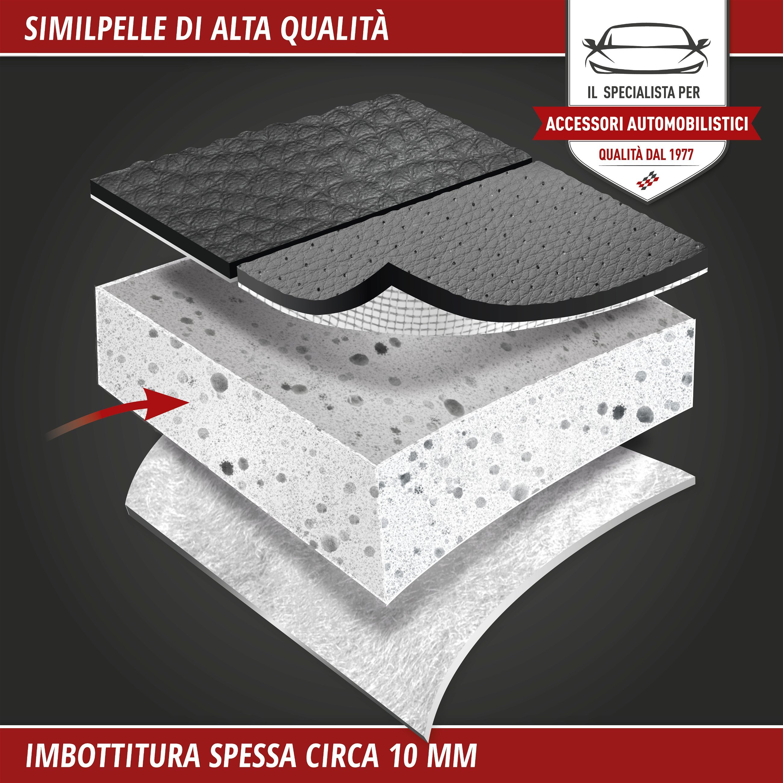 Coprisedili per auto Lewis nero