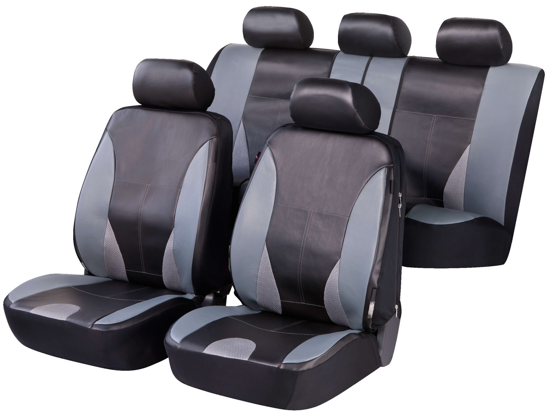 ZIPP IT Deluxe Housses de sièges sport en simili cuir avec système de fermeture éclair