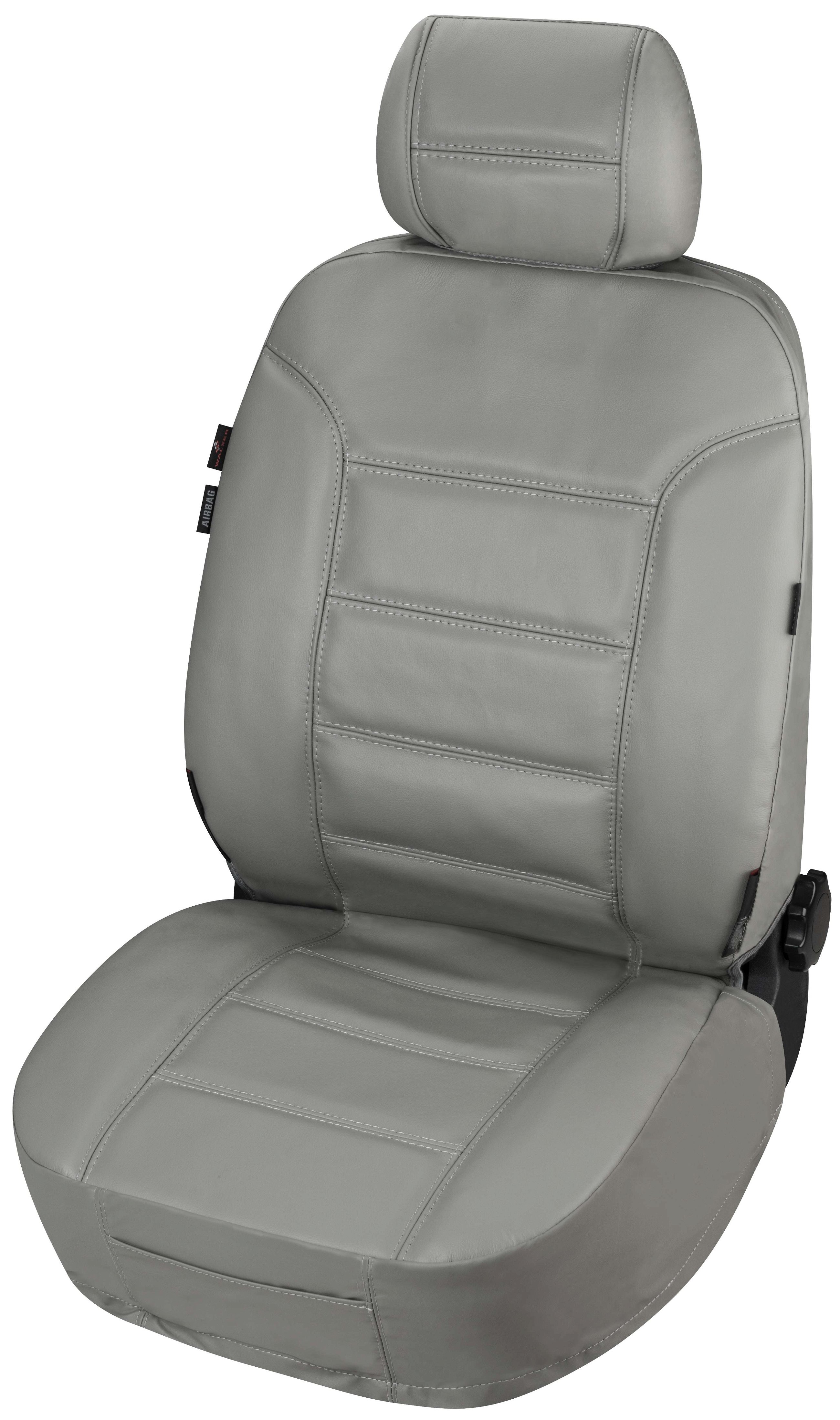Car Seat cover Billy in real leather grey ZIPP-IT