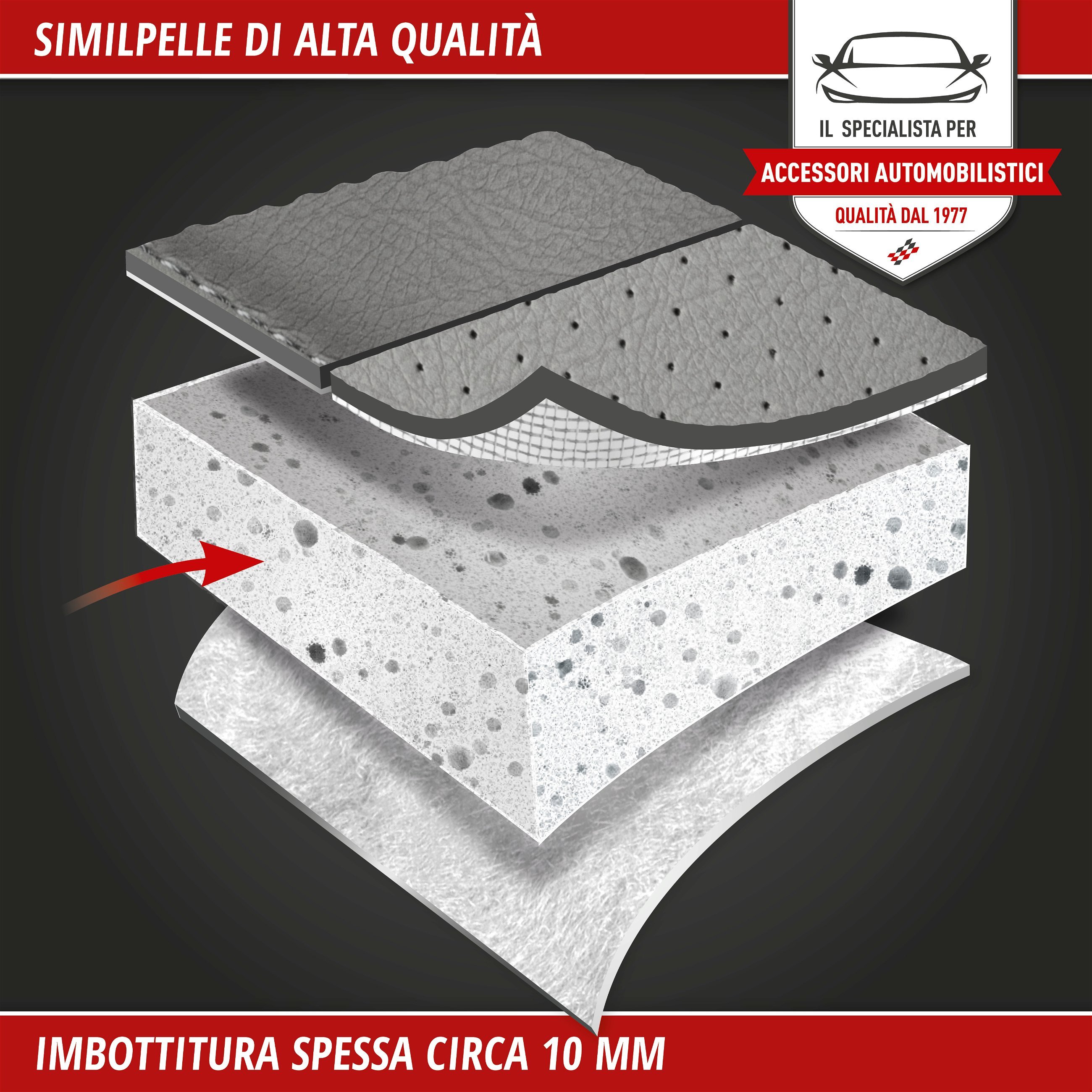 Coprisedili per auto Lewis grigio