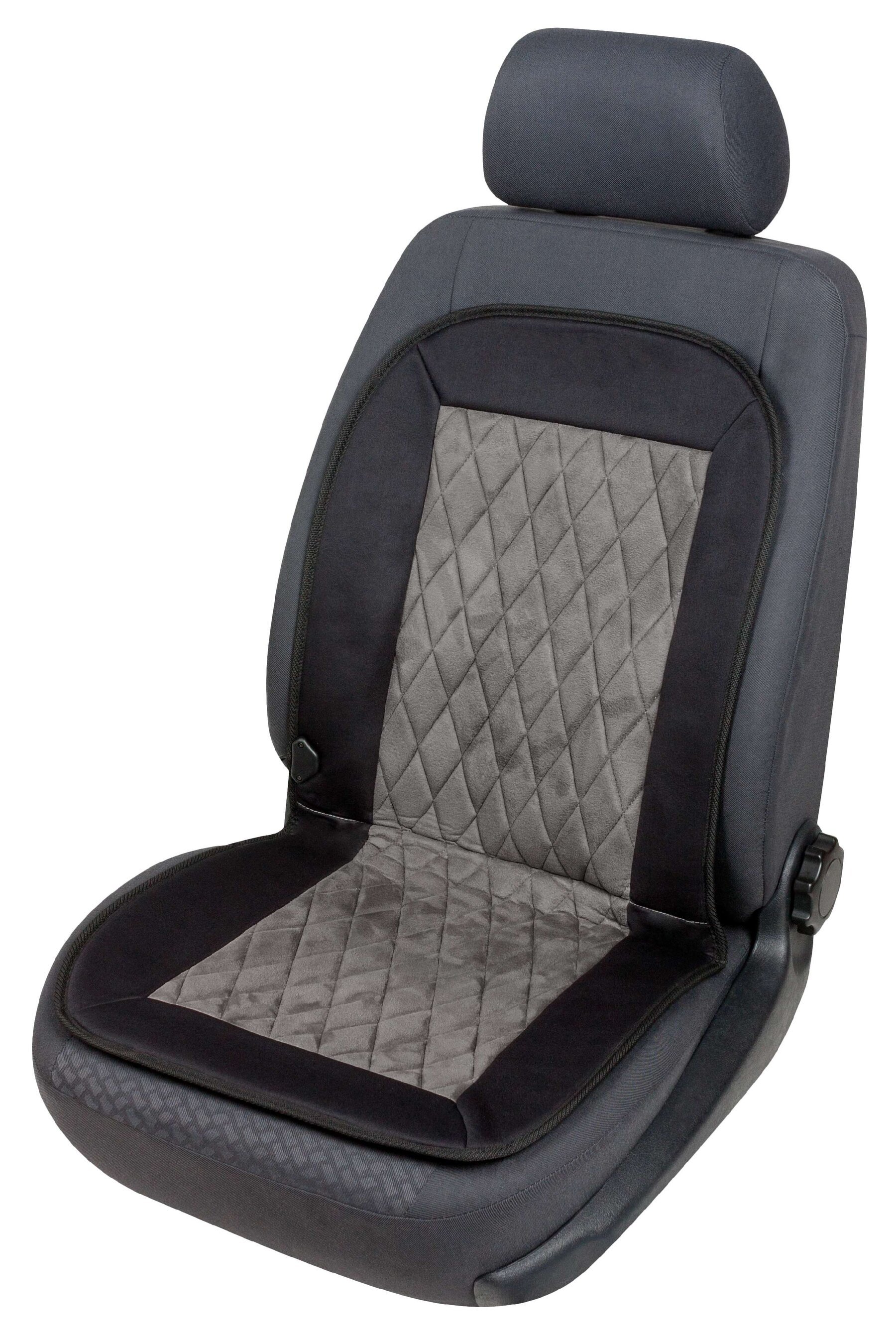 Autostoelhoes met stoelverwarming verwarmbaar autostoelhoes zwart grijs