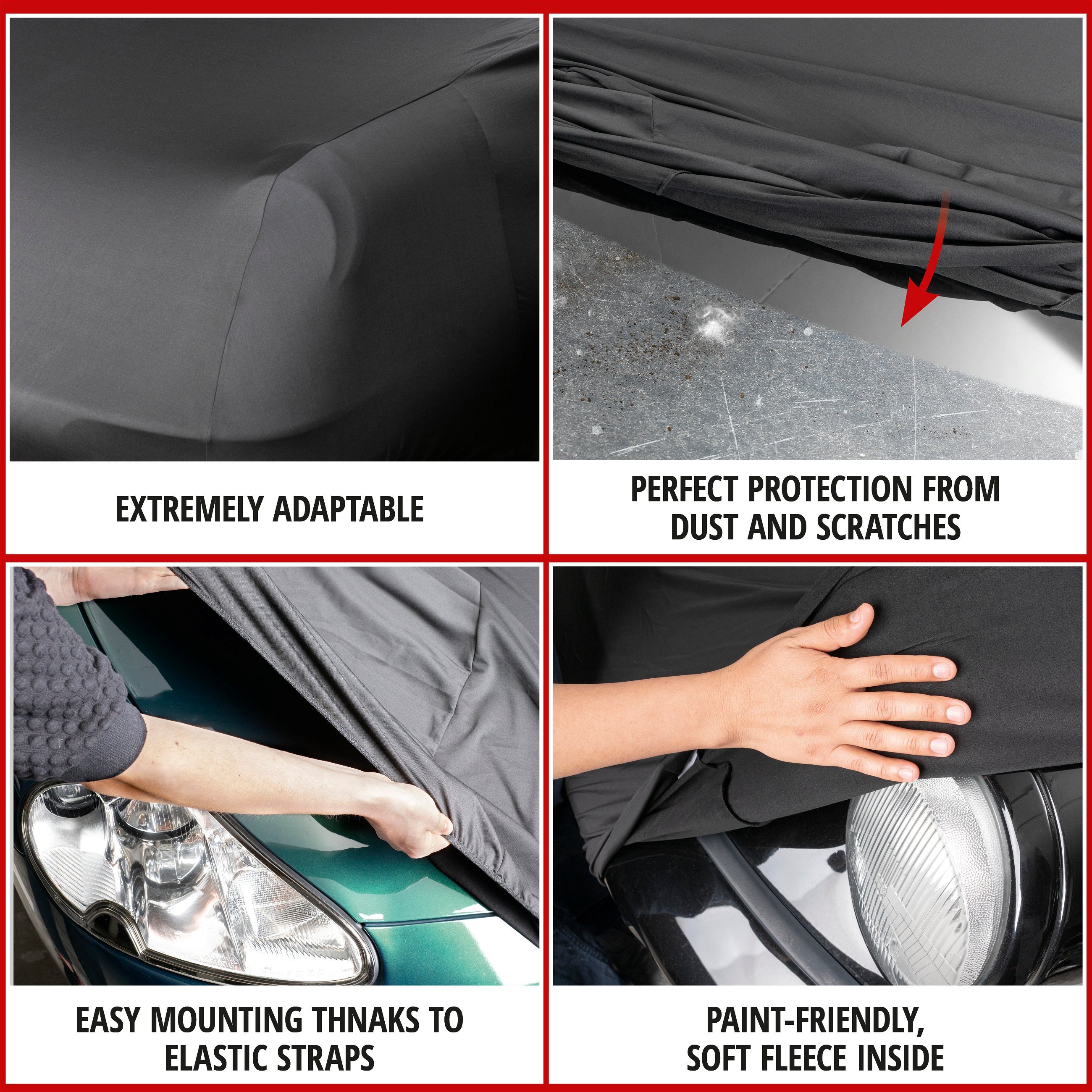Car tarpaulin Indoor Soft size M black