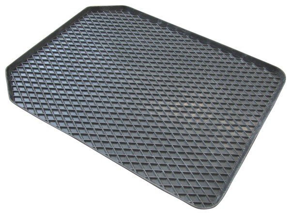 Tappetino in gomma a nido d'ape bordo 54x43 cm Anteriore grigio