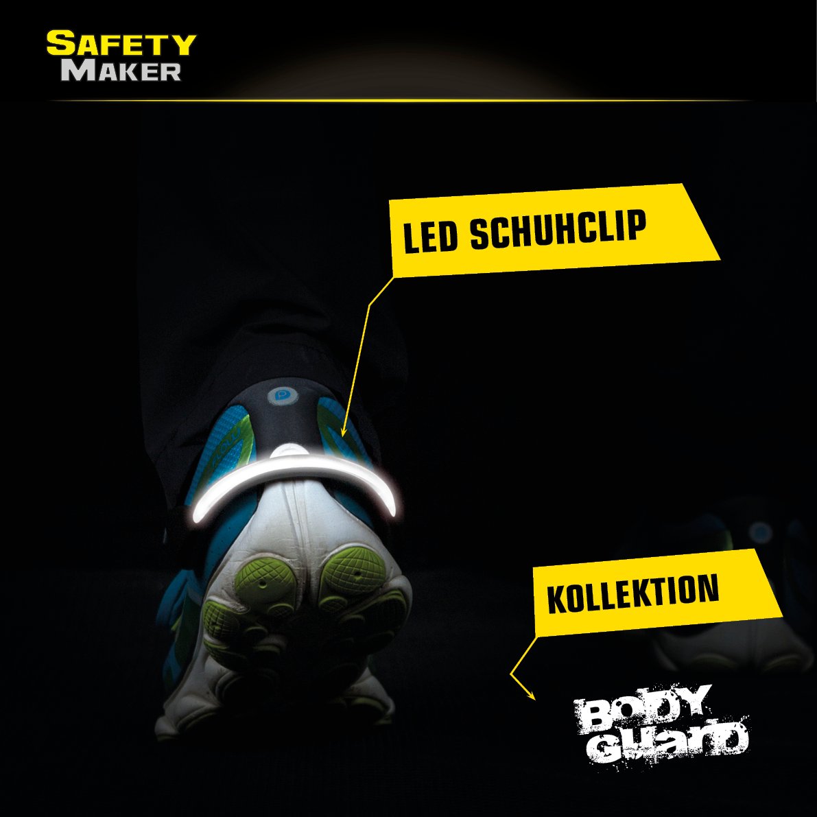 LED Schuh Clip, LED-Blinklicht weiss