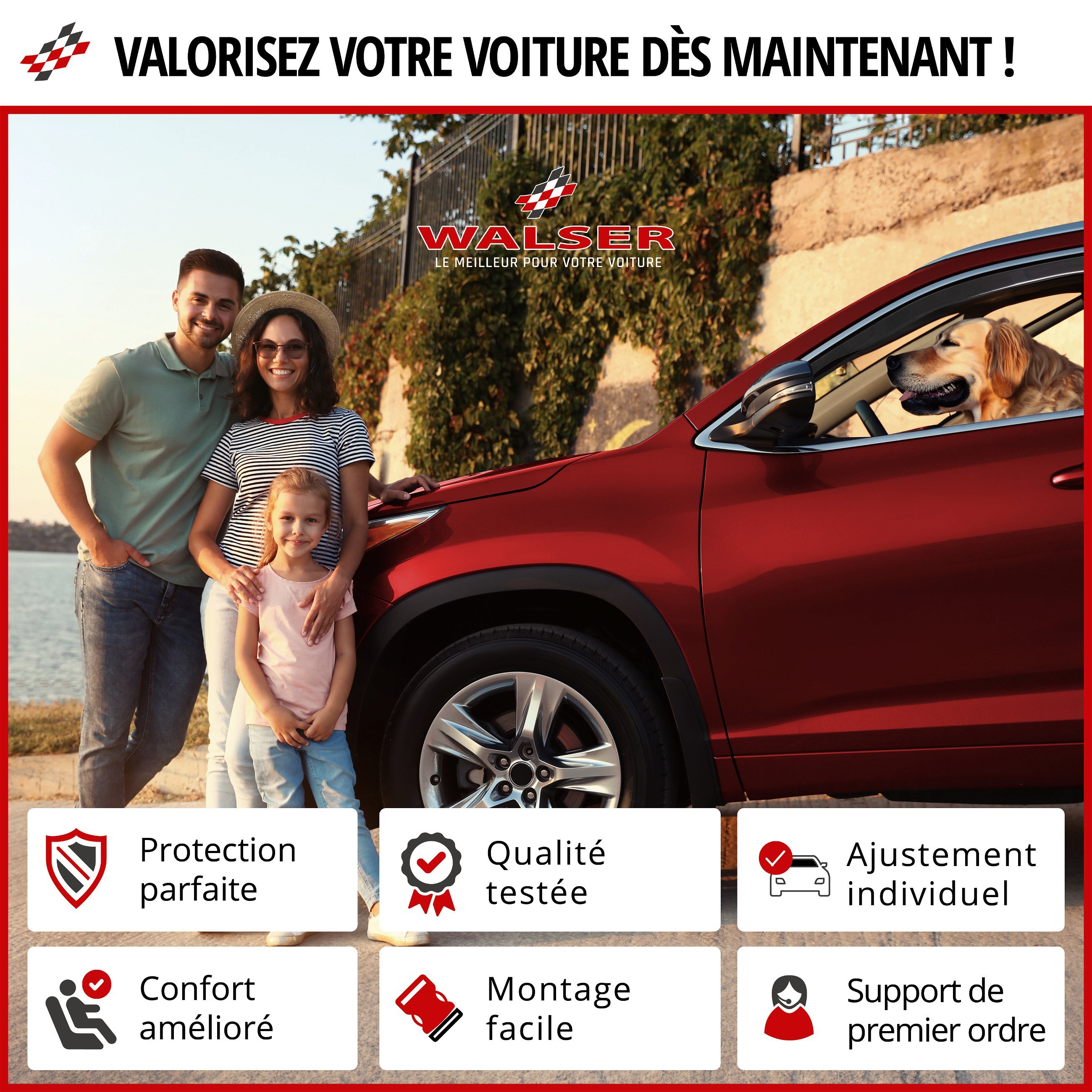 Déflecteurs de vent pour VW Polo VI 06/2017-auj.