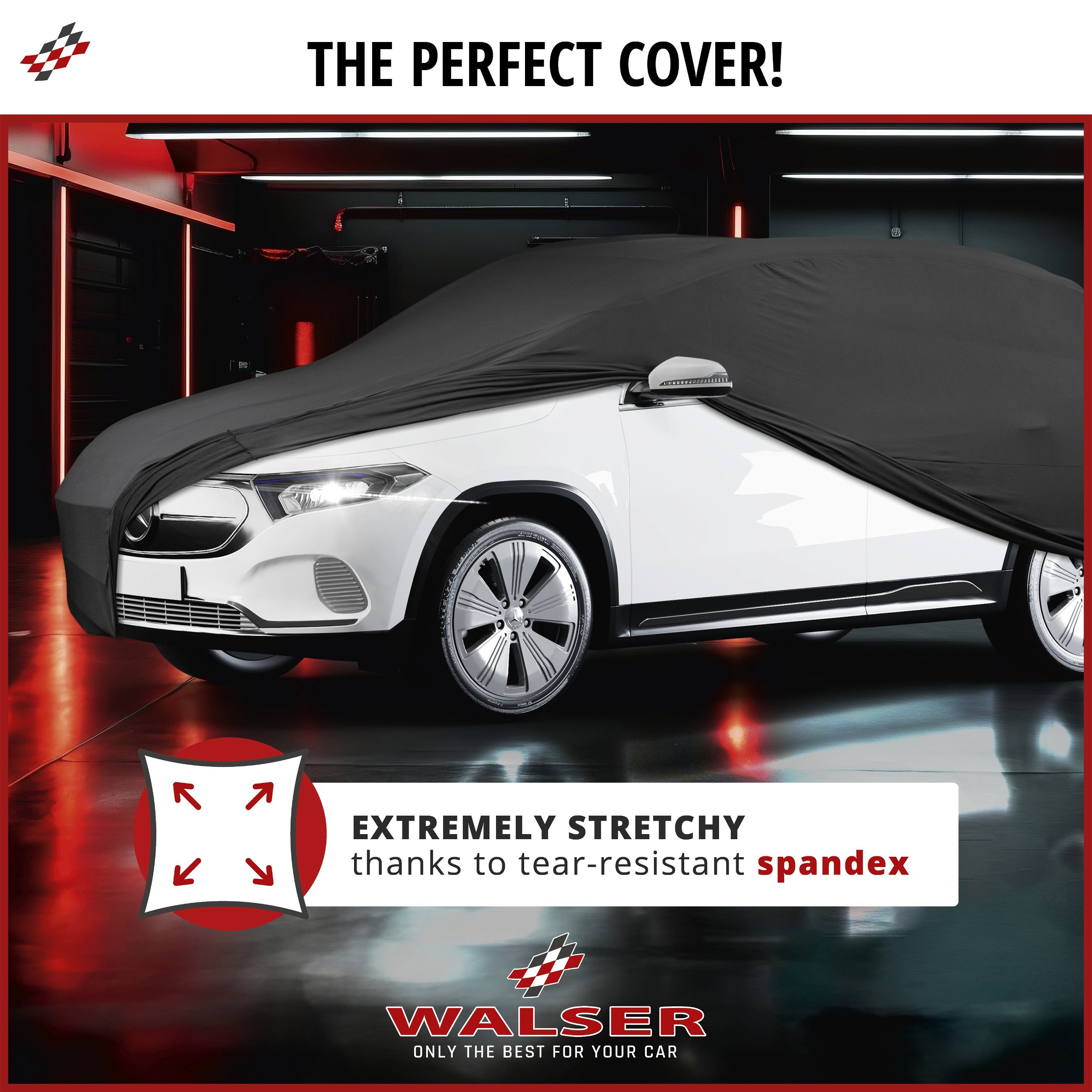 Car cover Indoor Stretch Plus size XL black
