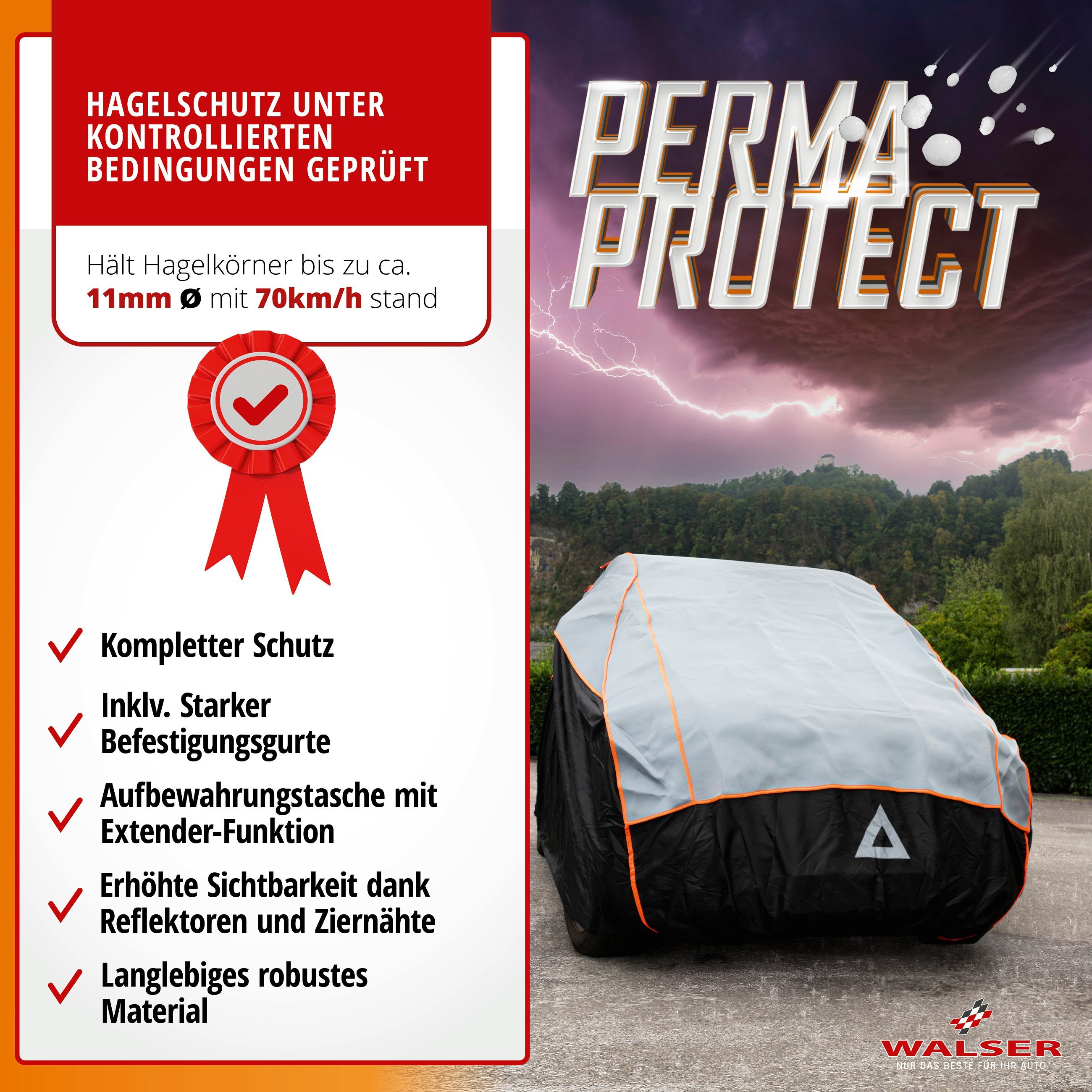 Bus Hagelschutzplane Perma Protect, Transporter-Hagelschutzgarage Größe L
