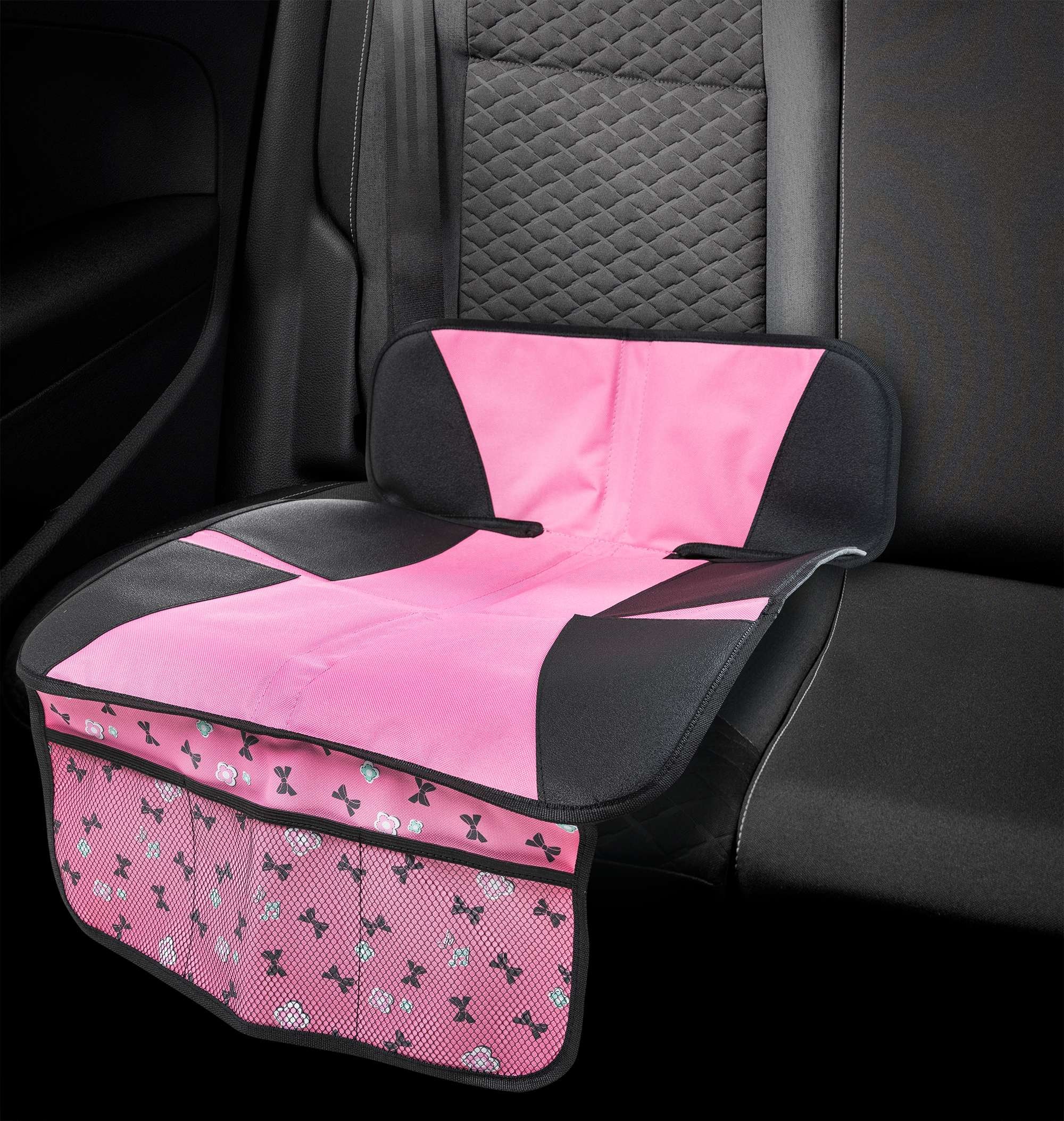 Kindersitzunterlage Ballet Doll, Auto-Schutzunterlage, Sitzschoner Kindersitz grau/rosa
