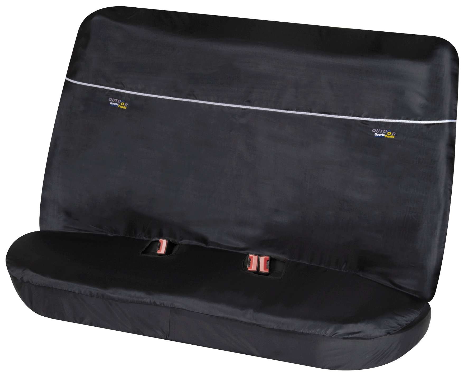 Rear Seat cover universal size with belt guide Outdoor Sports black