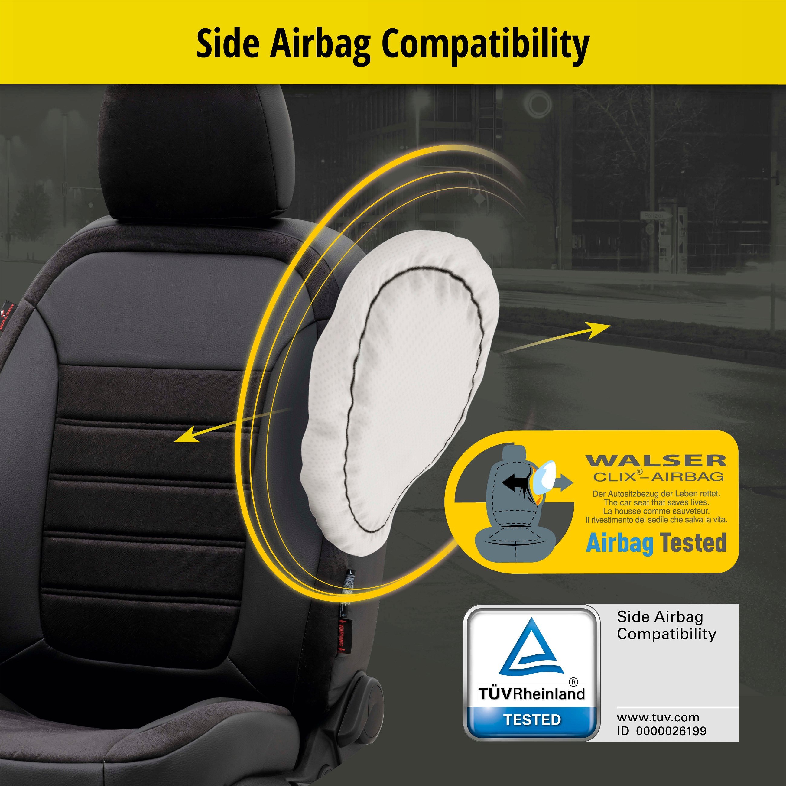 Seat Cover Bari for Skoda Fabia II (542) 12/2006-12/2014, 2 seat covers for normal seats