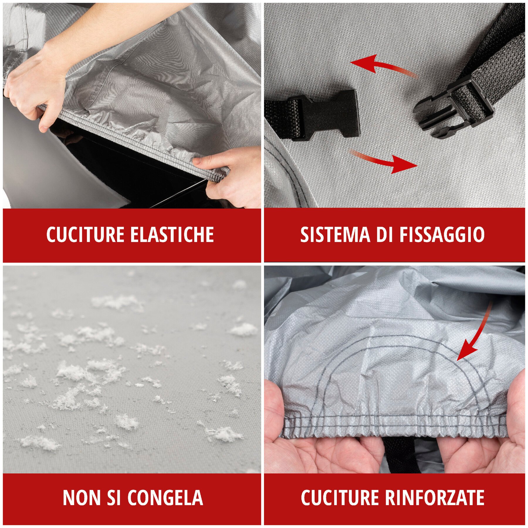 Telone protettivo All Weather Light Kombi Dimensioni garage completo L grigio chiaro