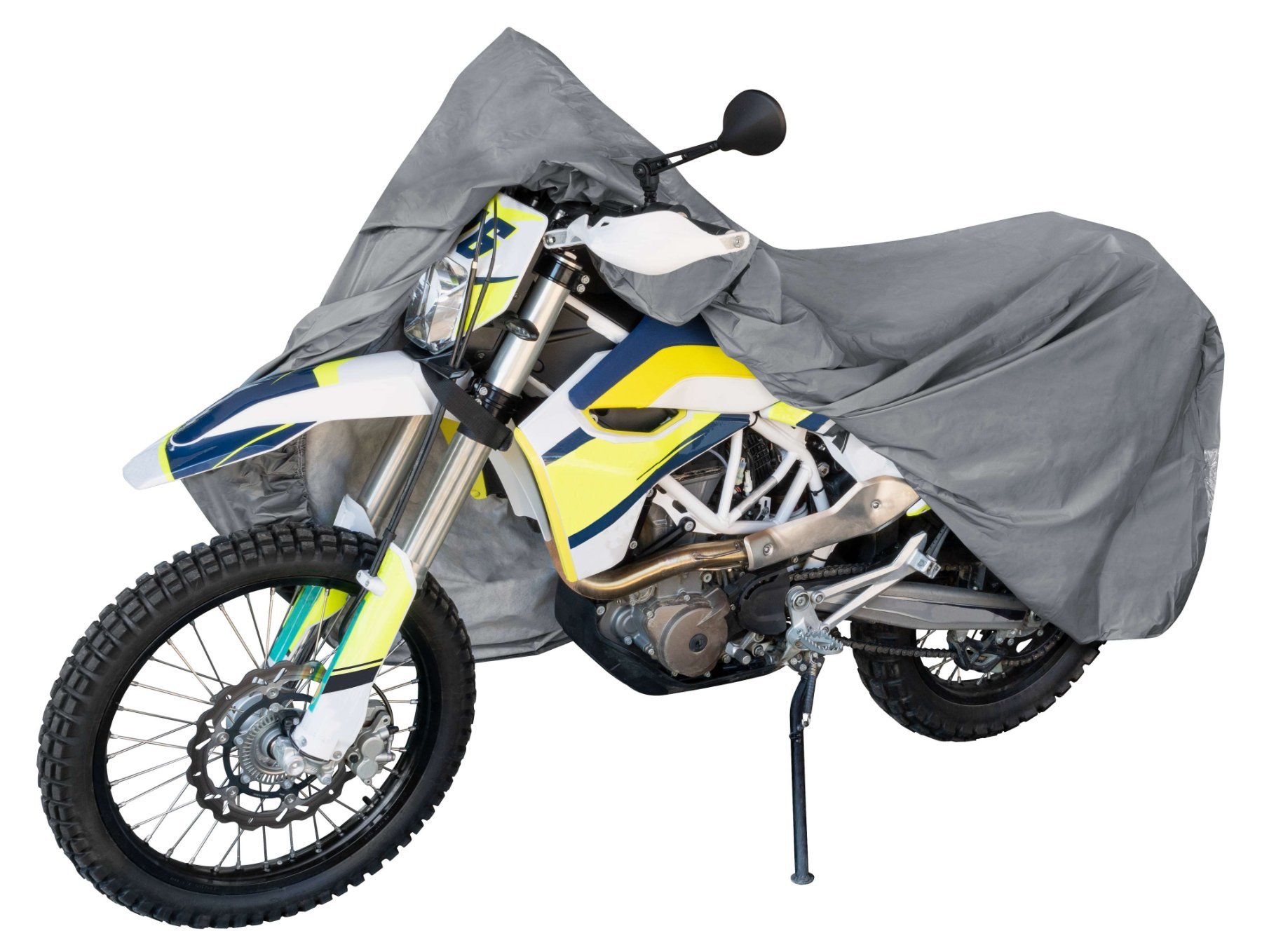 Motorradgarage Enduro Größe XL PVC - 255 x 110 x 135 cm grau