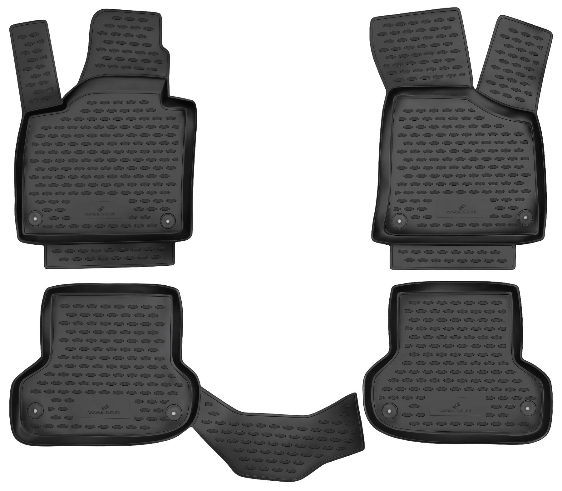 Tappetini in gomma per auto su misura XTR per Audi A3 (8P), da Facelift 2006 - 12/2013, A3 sportback, da Facelift 2008 - 12/2015