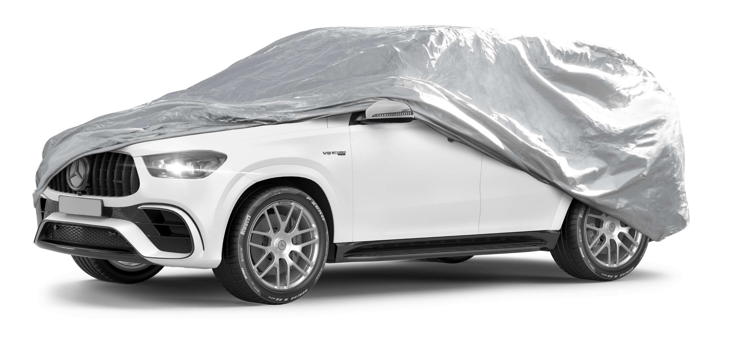 Car cover All Weather Basic, car cover full garage SUV size XL silver