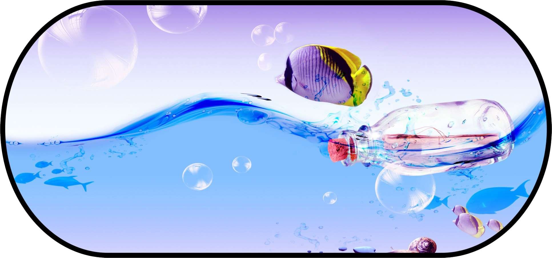 sun protection rear window self-adhesive 100 x 50 cm - motif fish
