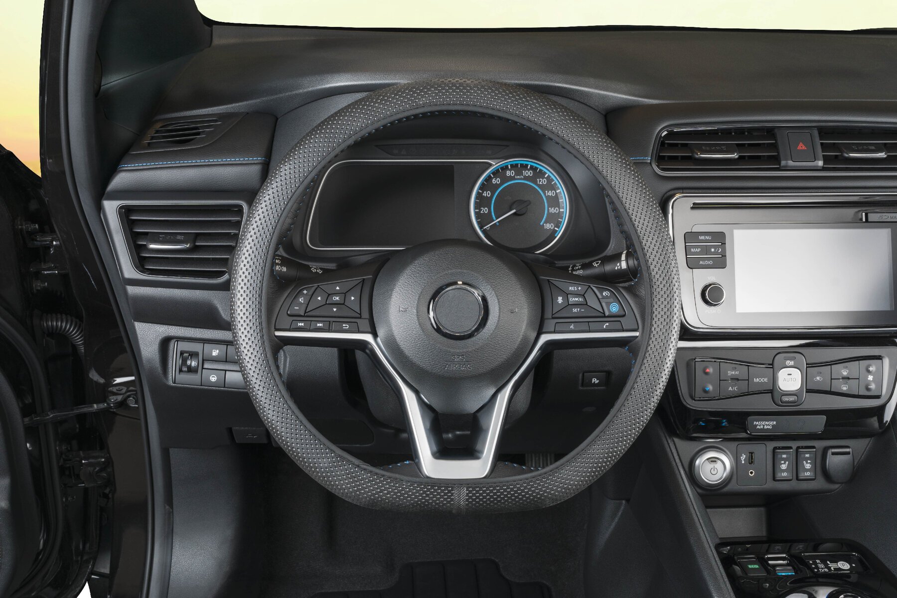 Steering wheel cover Soft Grip Hollow - 38 cm black