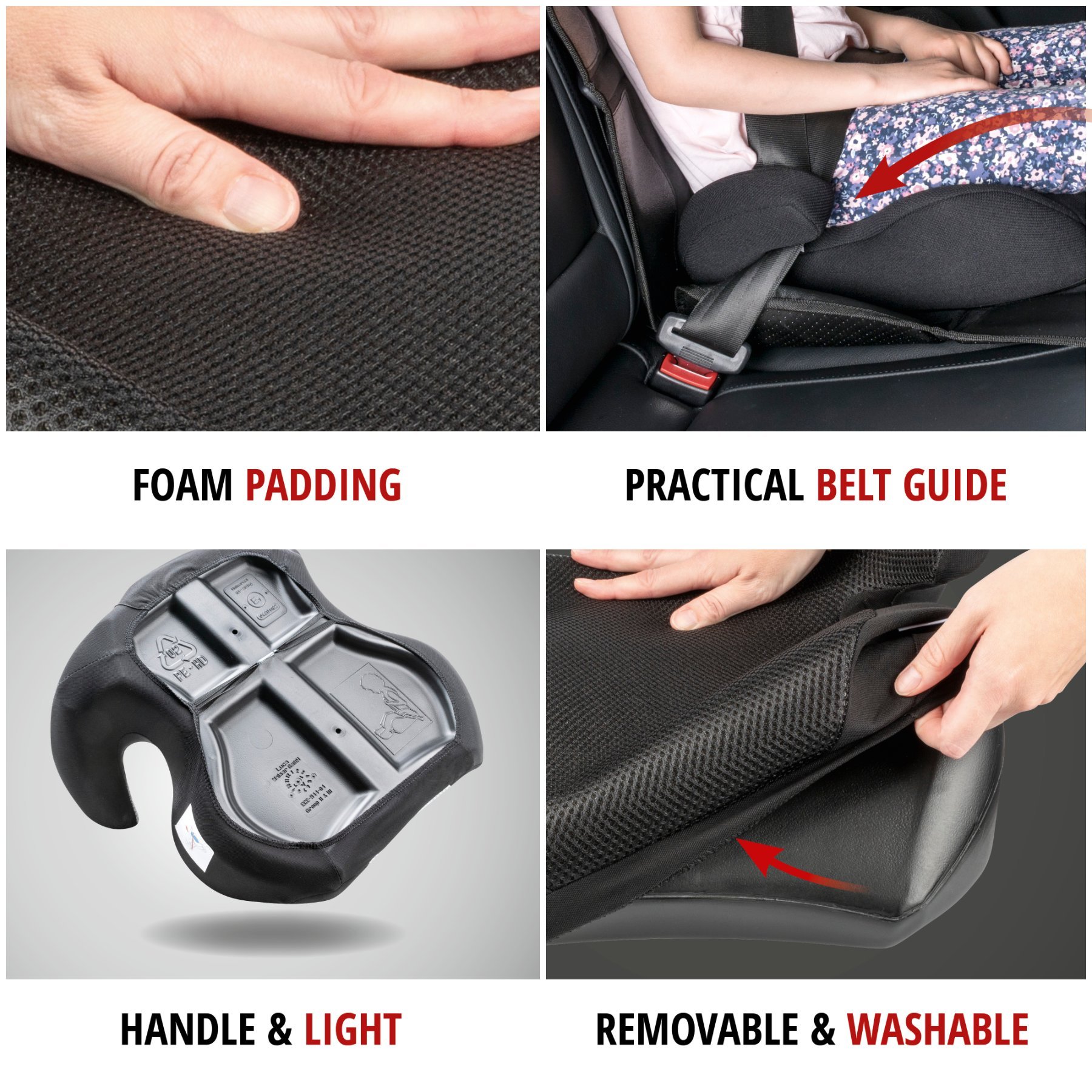 Booster seat Lino black/black