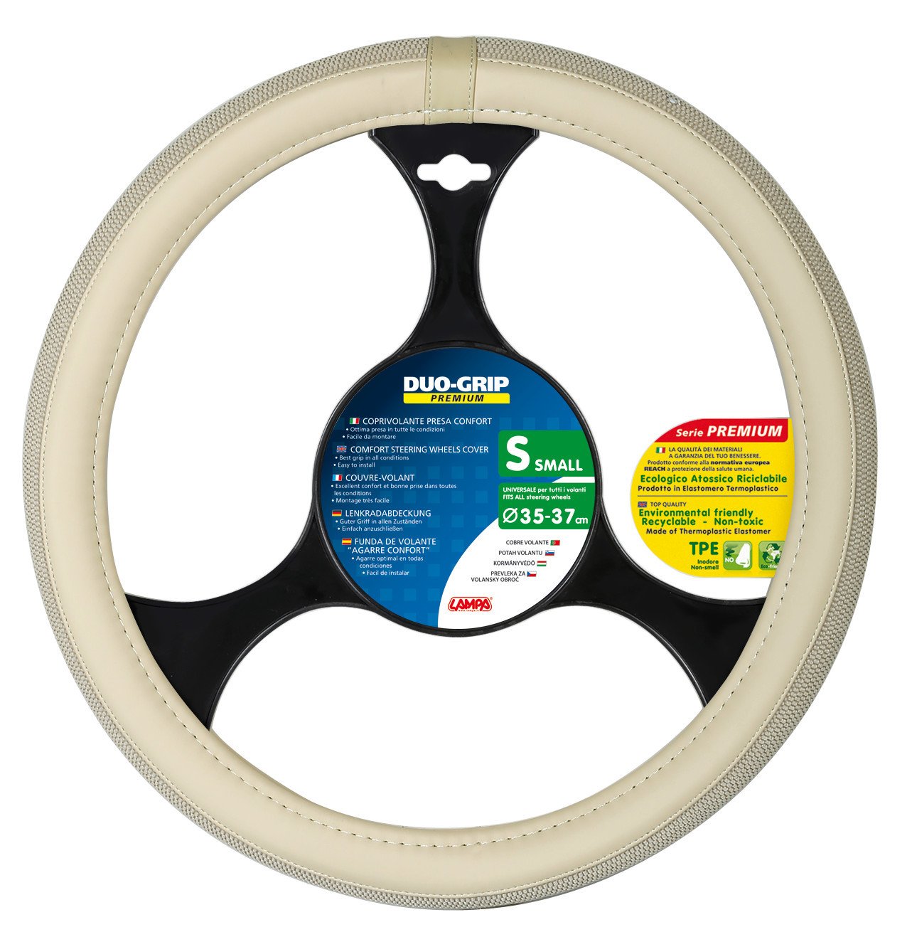 steering wheel cover Duo Grip beige size M 37-39 cm