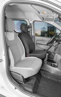 Autostoelhoes Transporter Fit van stof antraciet geschikt voor Dacia Dokker, Enkele zetel Bestuurder