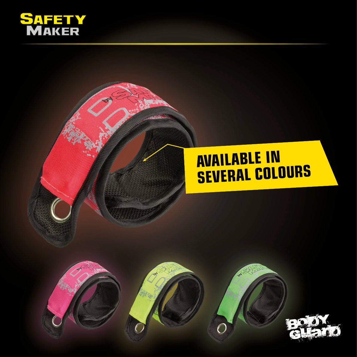 LED clack band, glowing slap wrap red