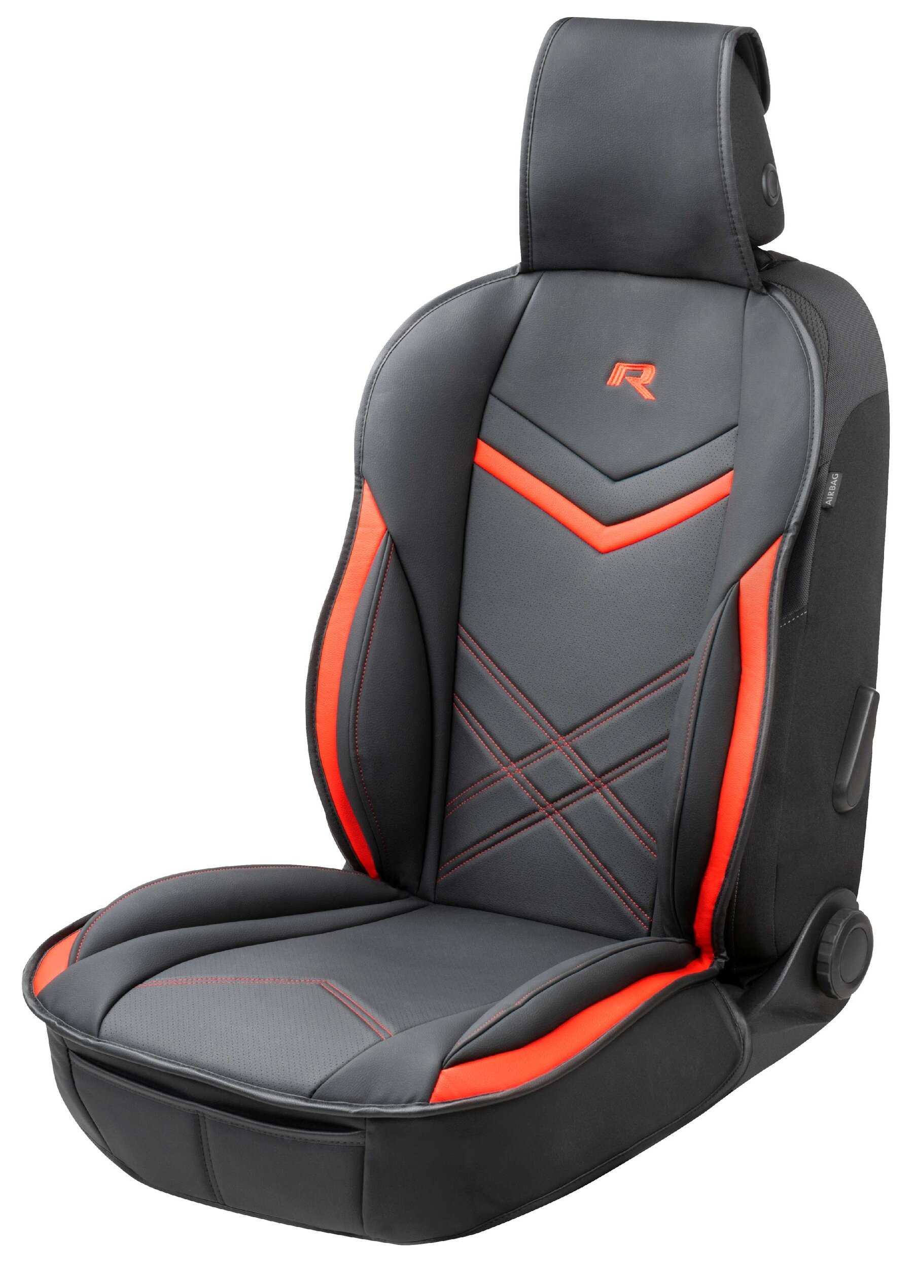 Car Seat cover Rey black-red