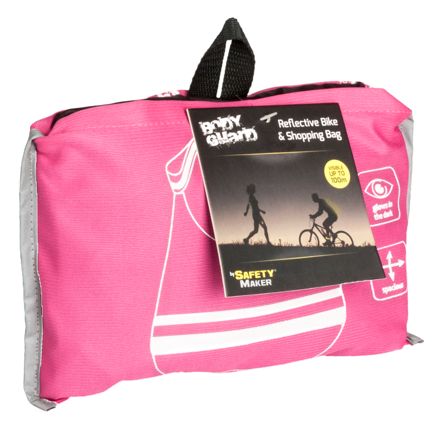Sac de courses pliable rose