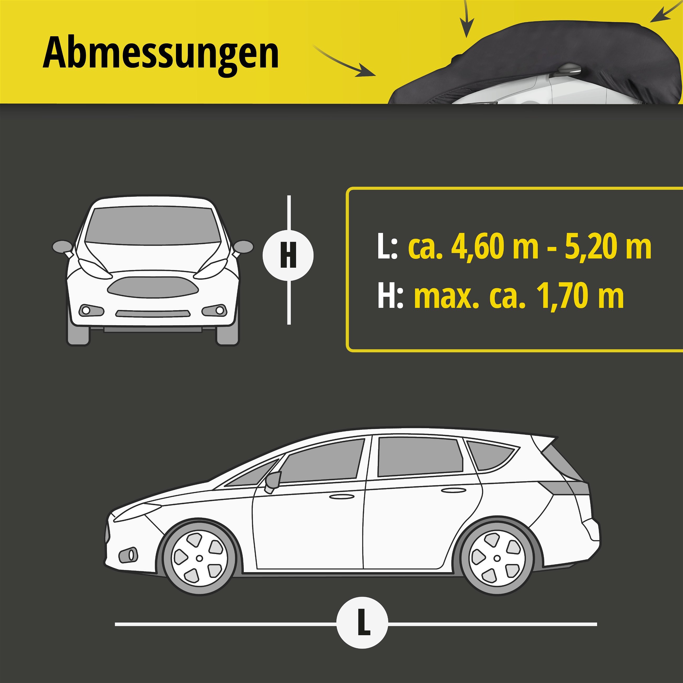 Autoplane Abdeckplane Indoor Soft Premium Größe 7 schwarz