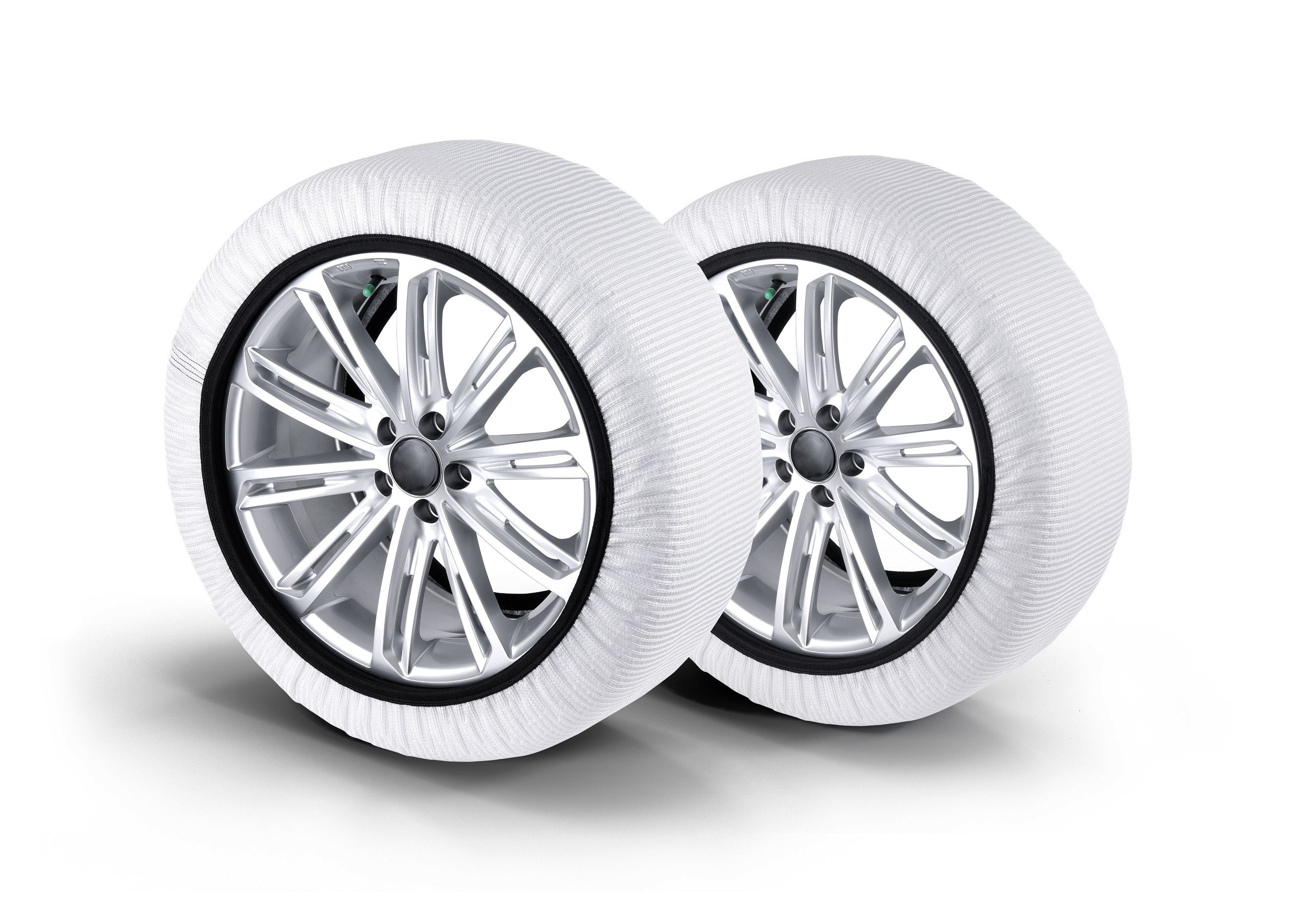 Premium Snow Chains Alternative Ultra Grip XS, Textile Snow Chains, Snow Socks Set of 2 white