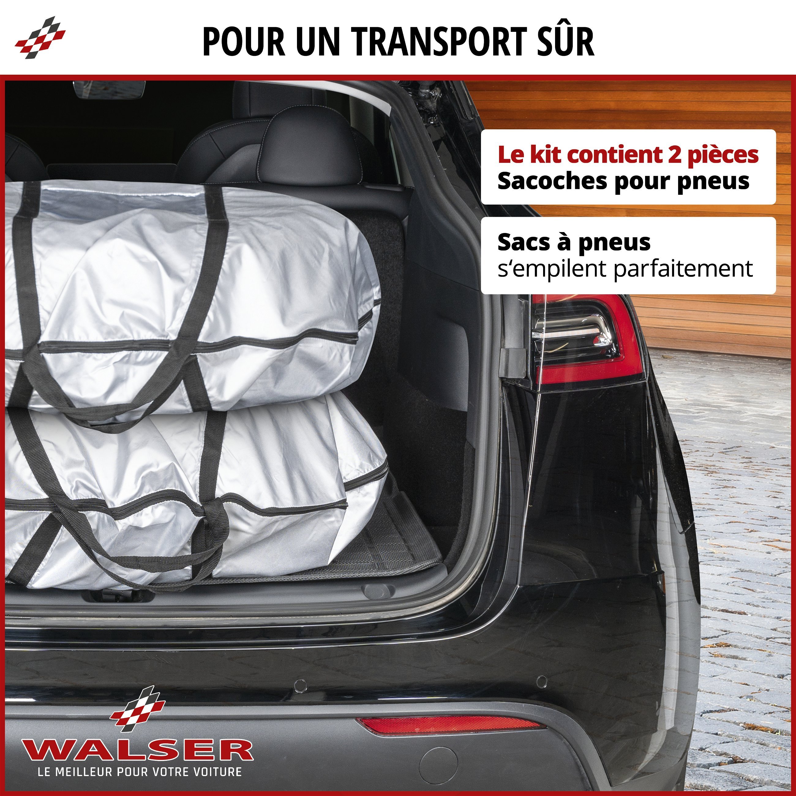 Lot de 4 pièces de housse de pneu de rechange de voiture, sacs de