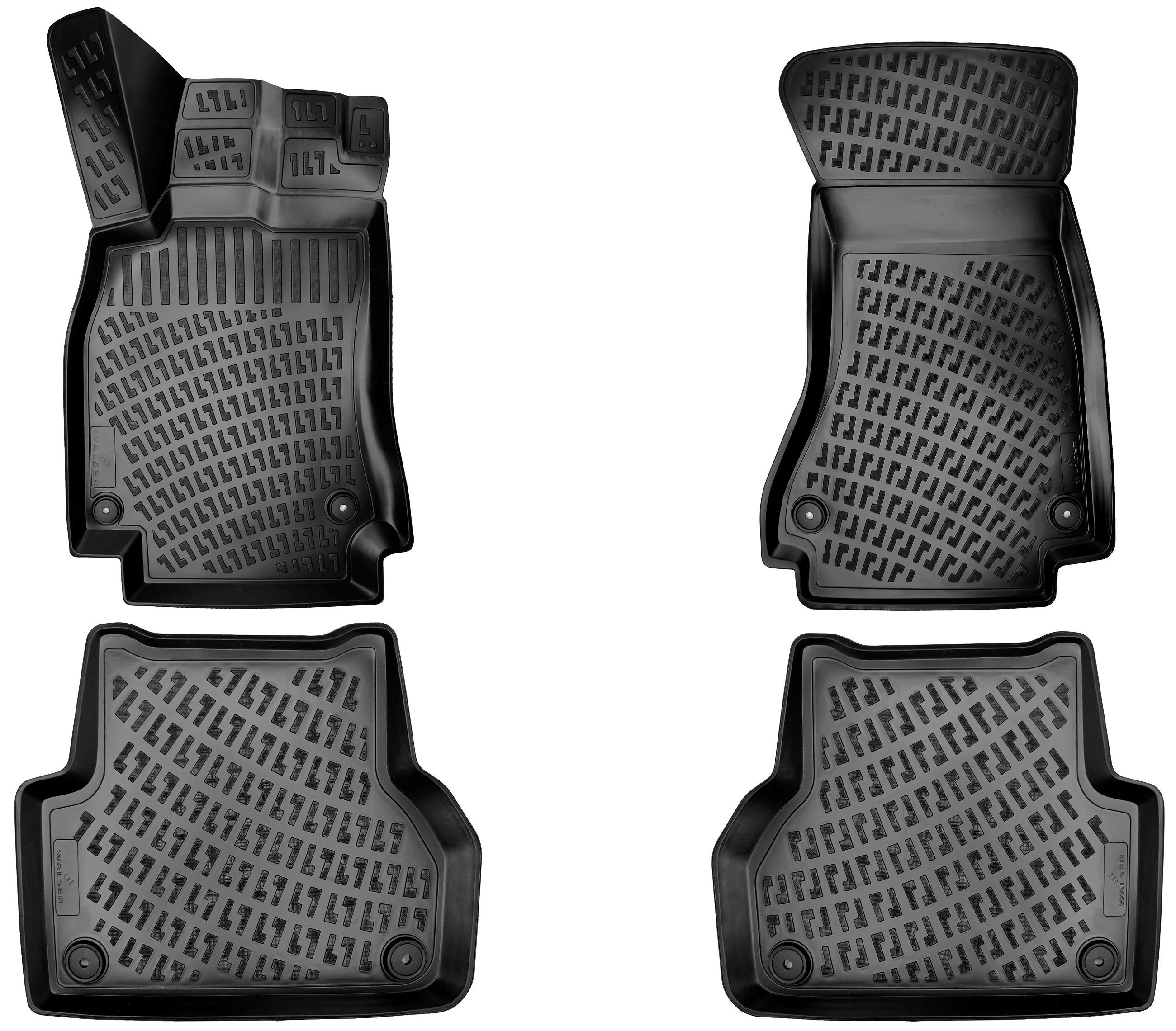 Rubberen Voetmatten NXT geschikt voor Audi A4 B8 (8K2) 08/2007-09/2016, A4 B8 Avant (8K5) 11/2007-12/2015, A4 Allroad B8 (8KH) 04/2009-05/2016