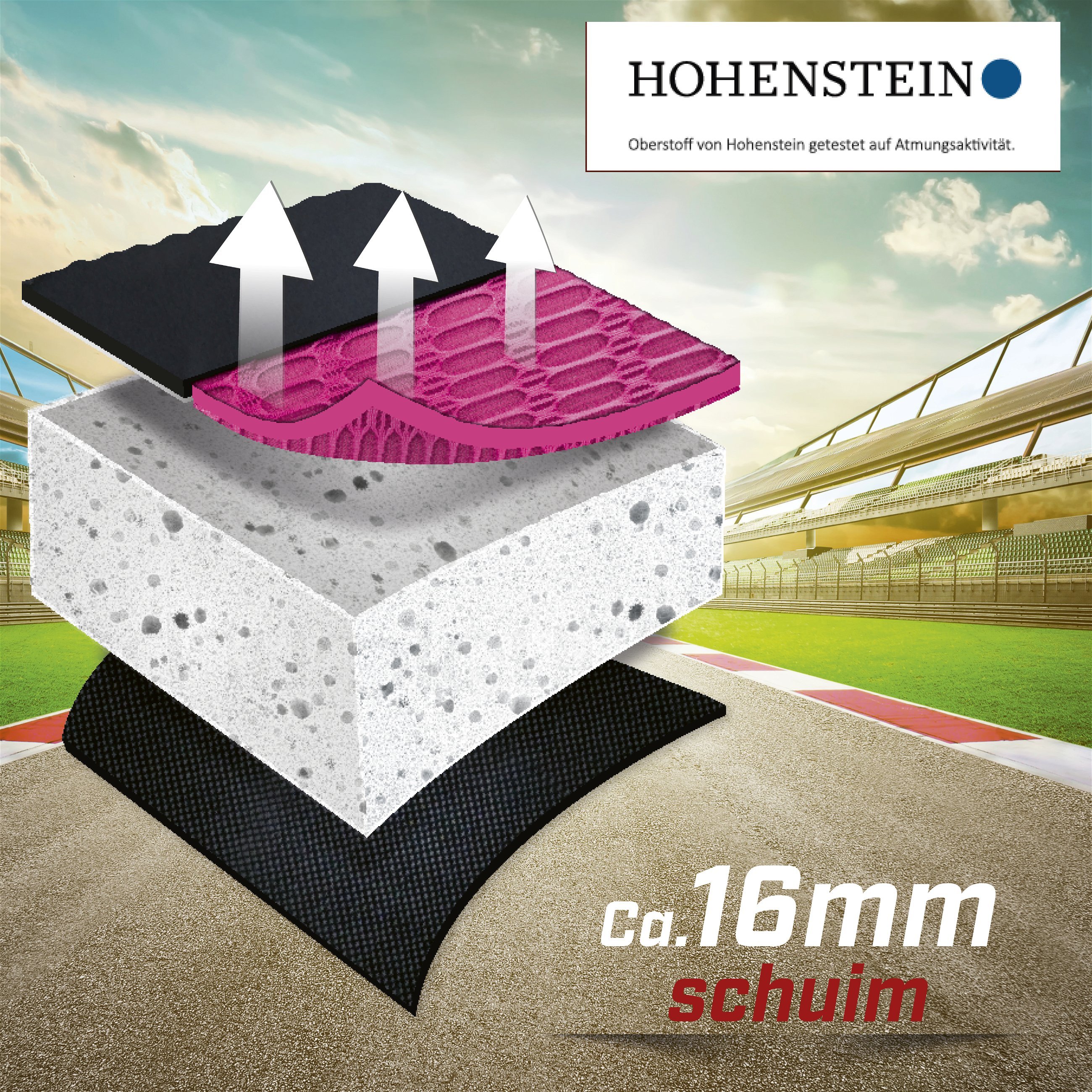 Autostoelhoes, bekleding S-Race in roze/zwart