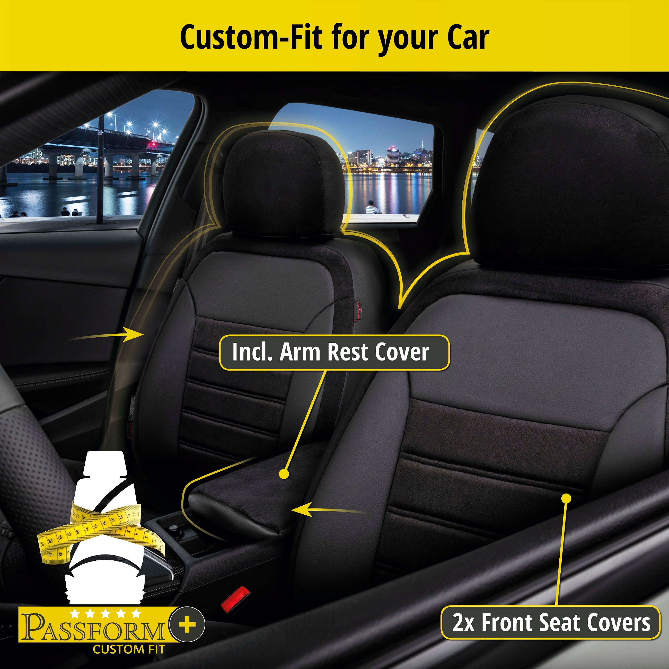 Seat Cover Bari for Hyundai ix35 (LM, EL, ELH) 08/2009-Today, 2 seat covers for normal seats