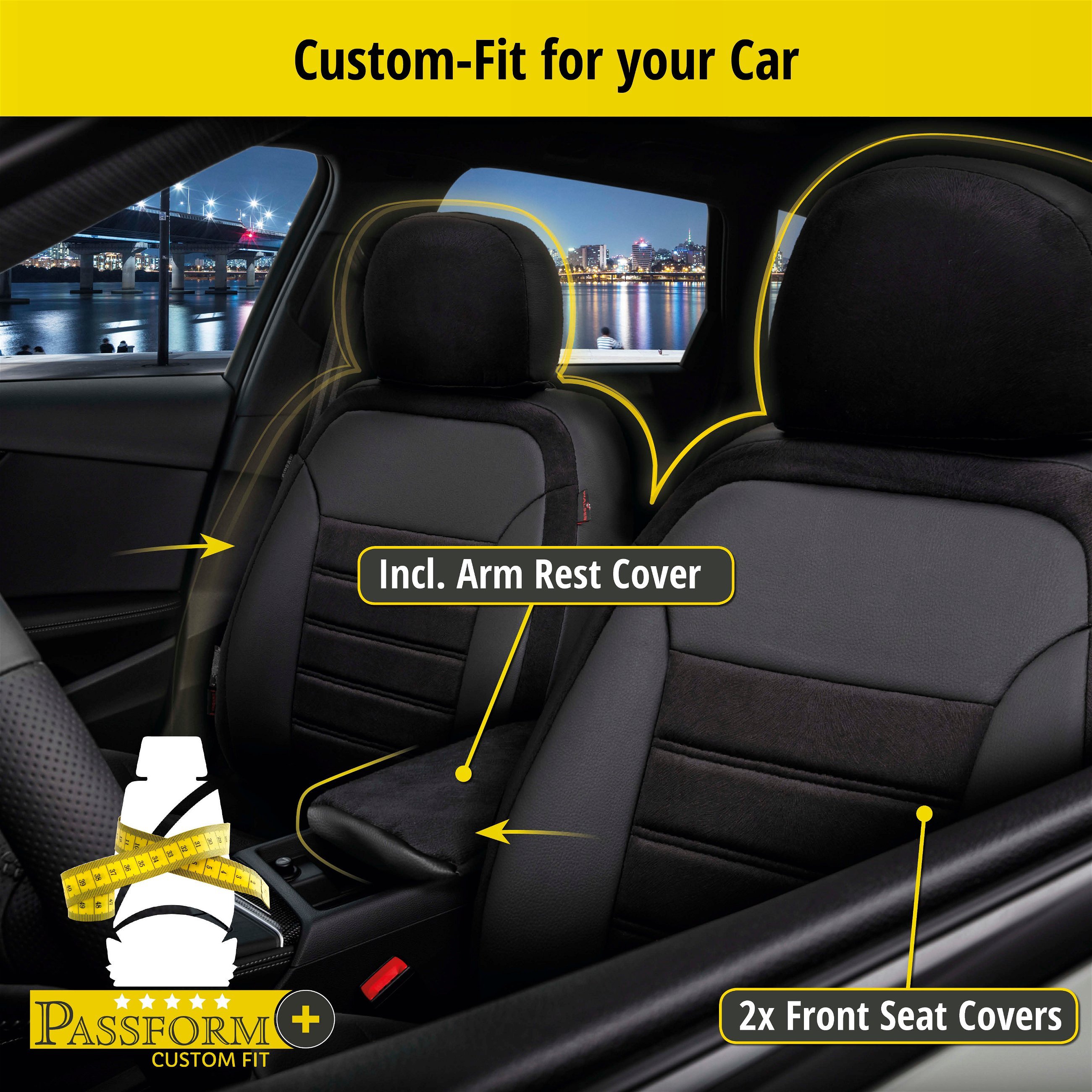 Seat Cover Bari for Skoda Octavia 2013-Today, 2 seat covers for normal seats