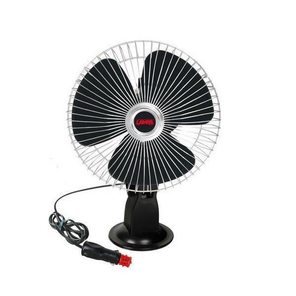 Chrom Ventilator mit Saugnapf 12V