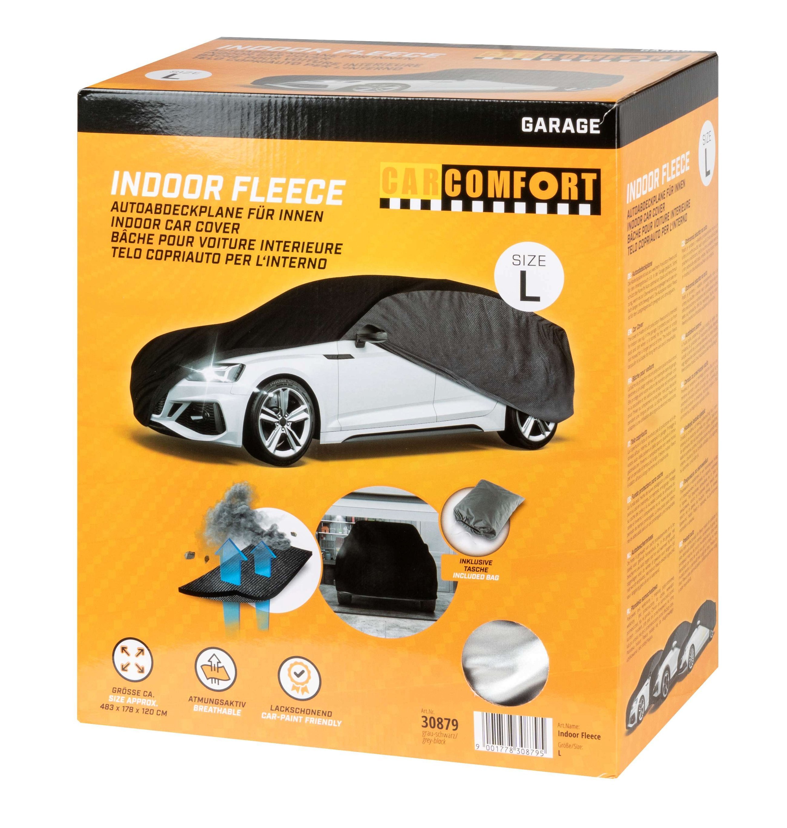 Car cover Indoor Eco size L grey/black