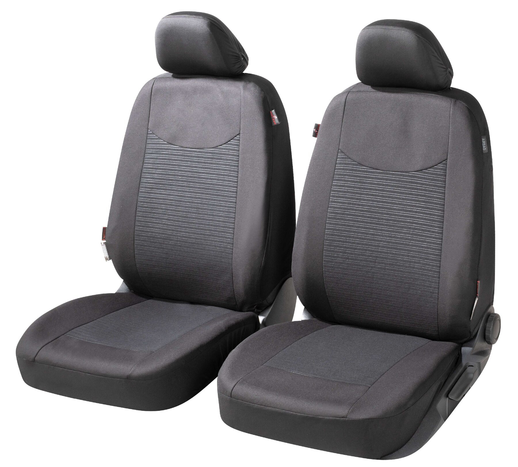 ZIPP IT Car seat covers Speedway for two front seats with zip-system black