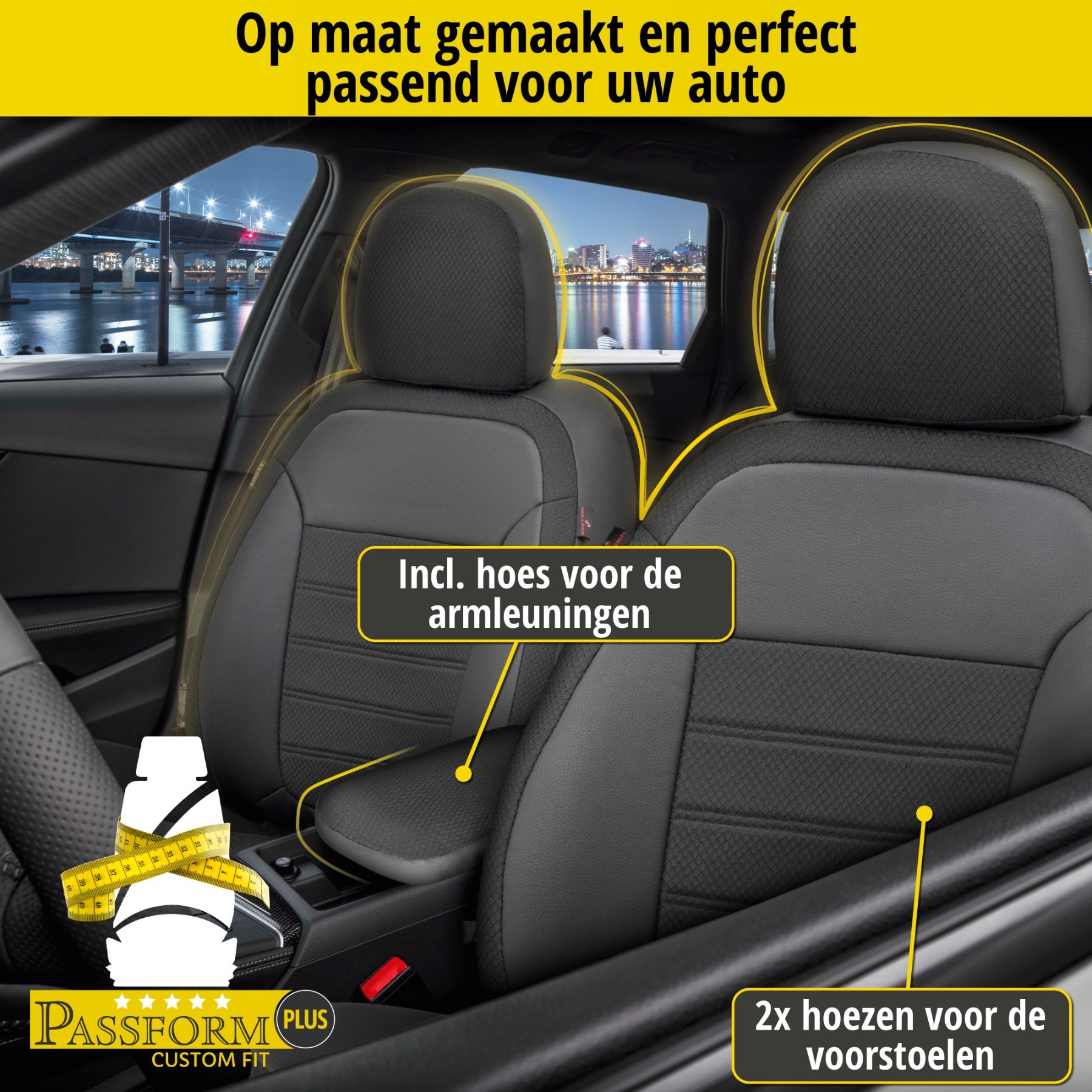 Auto stoelbekleding Aversa geschikt voor Audi A3 2012-Vandaag, 2 enkele zetelhoezen voor sportzetels