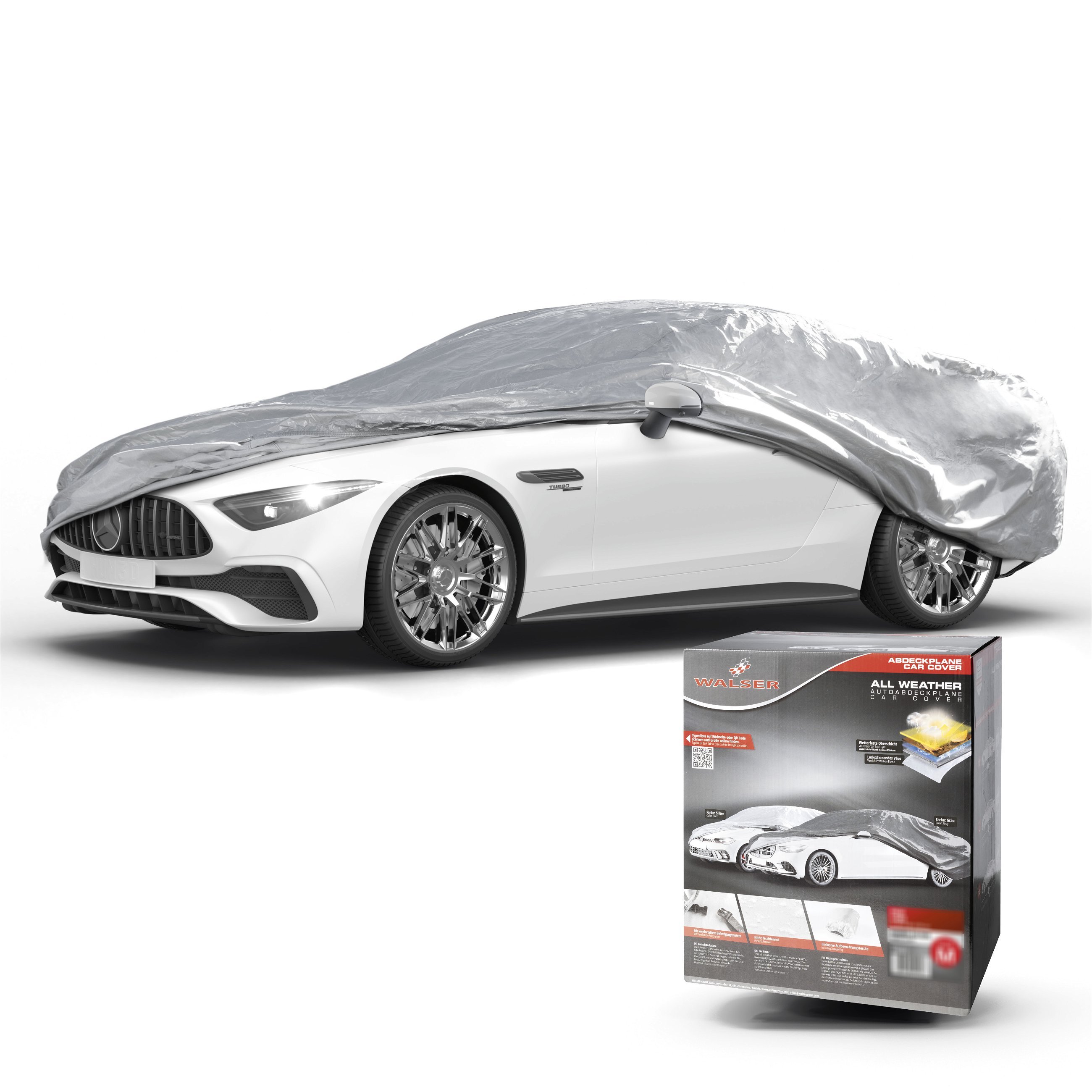 Car cover All Weather Basic, car cover full garage size L silver