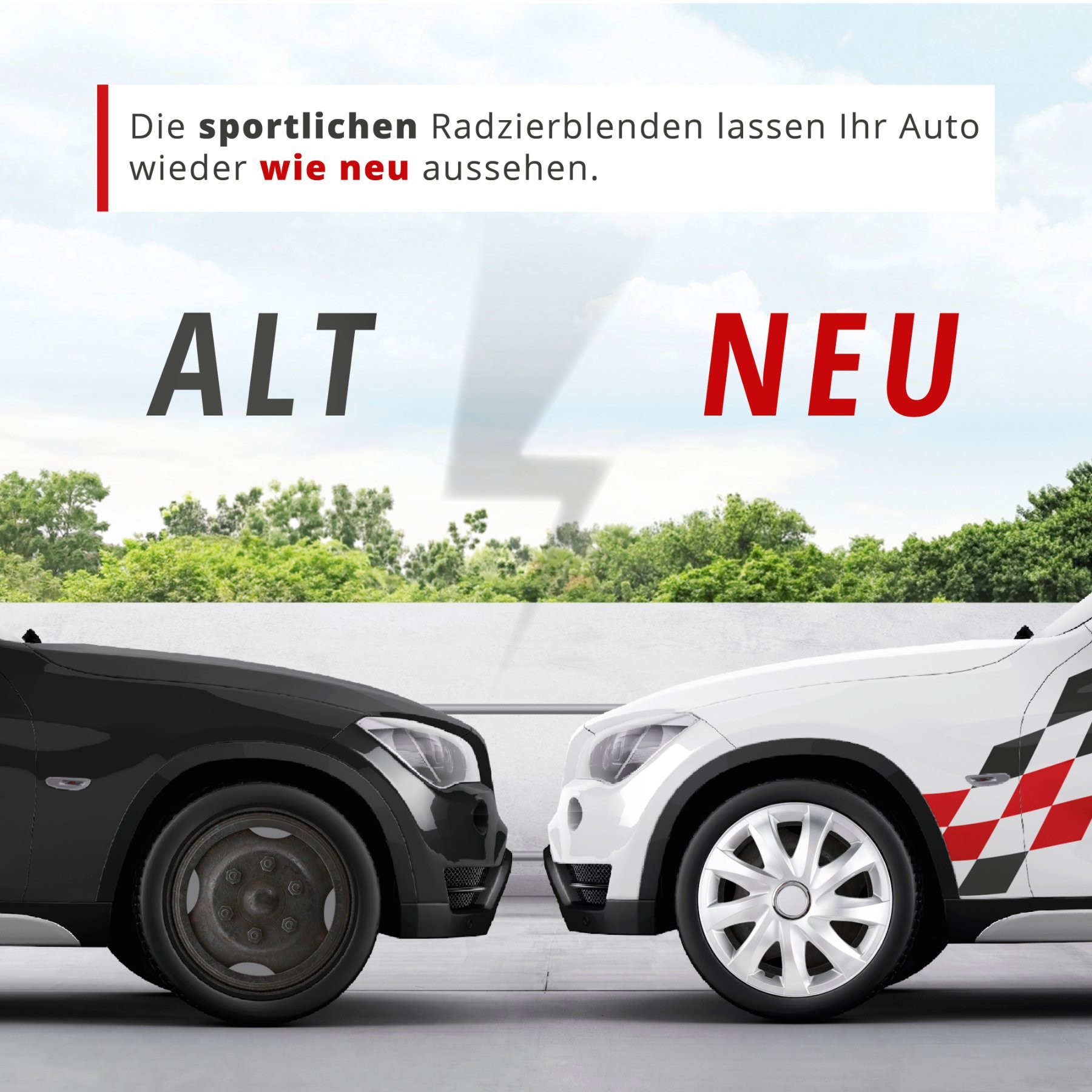 Radzierblenden Drifter 16 Zoll, 4er Satz Radkappen, Radblenden silber