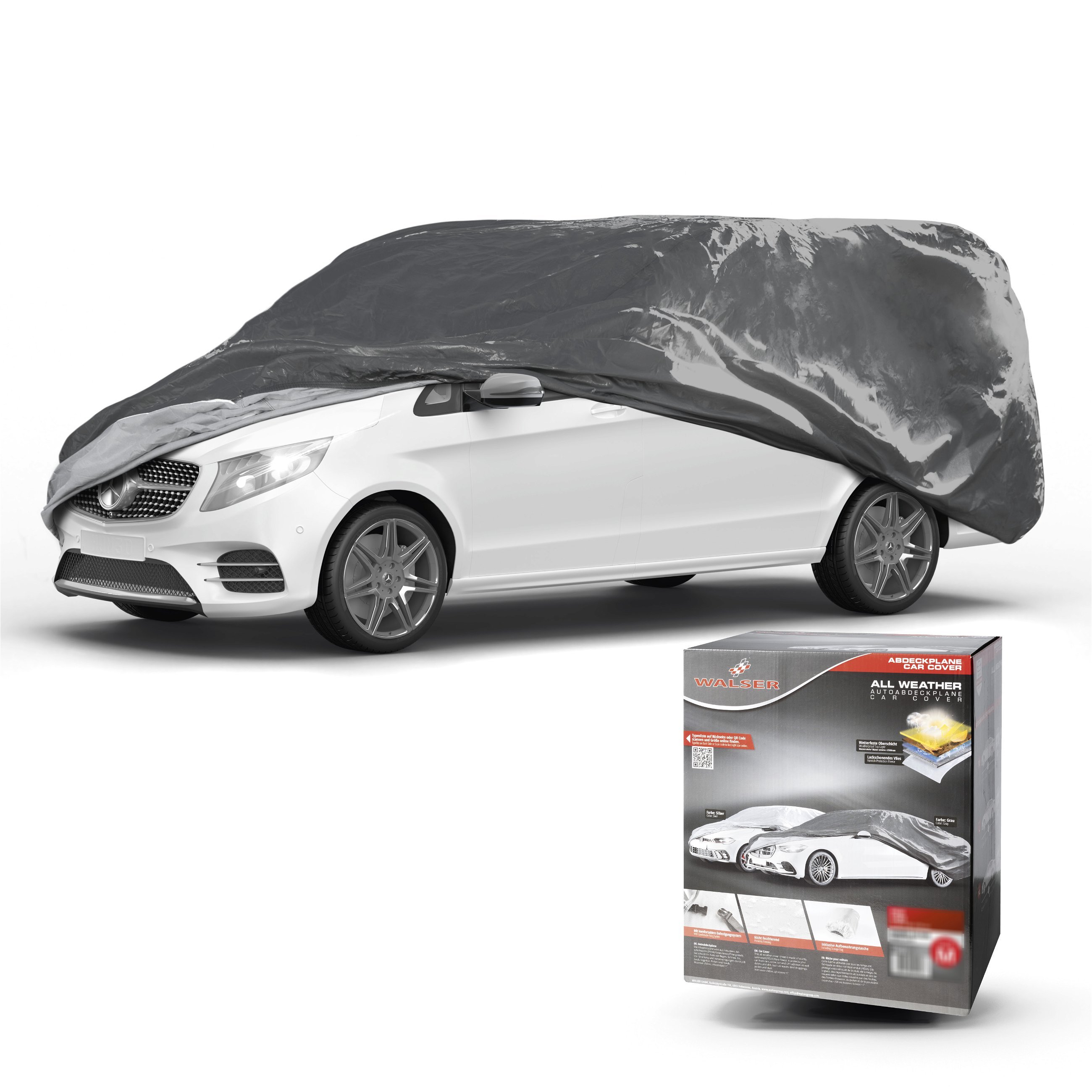 Car cover All Weather Basic, bus car cover size XL grey
